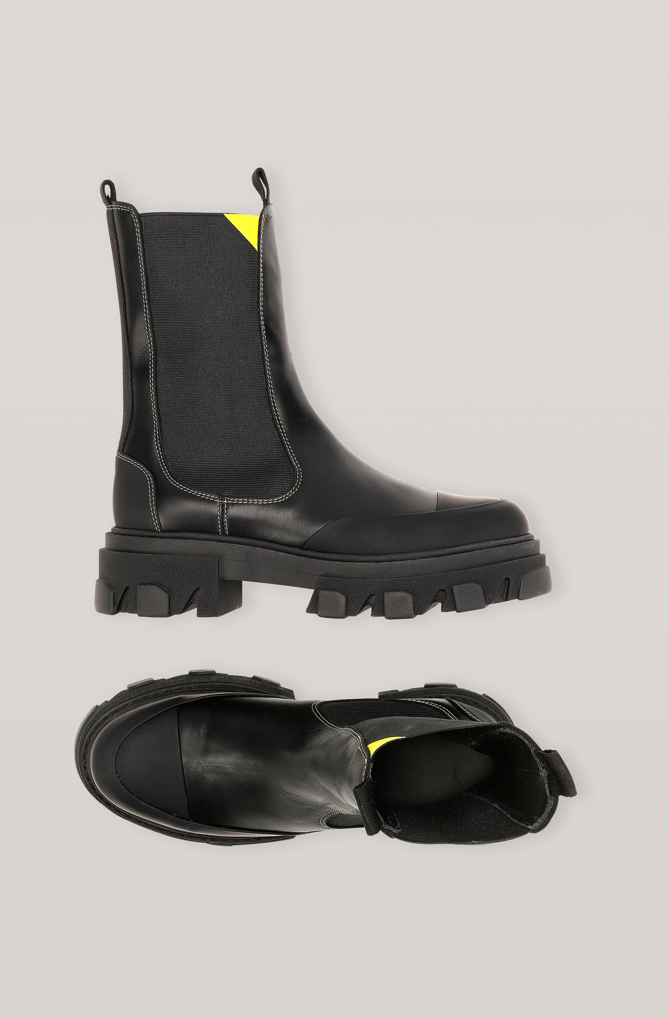 black ganni boots