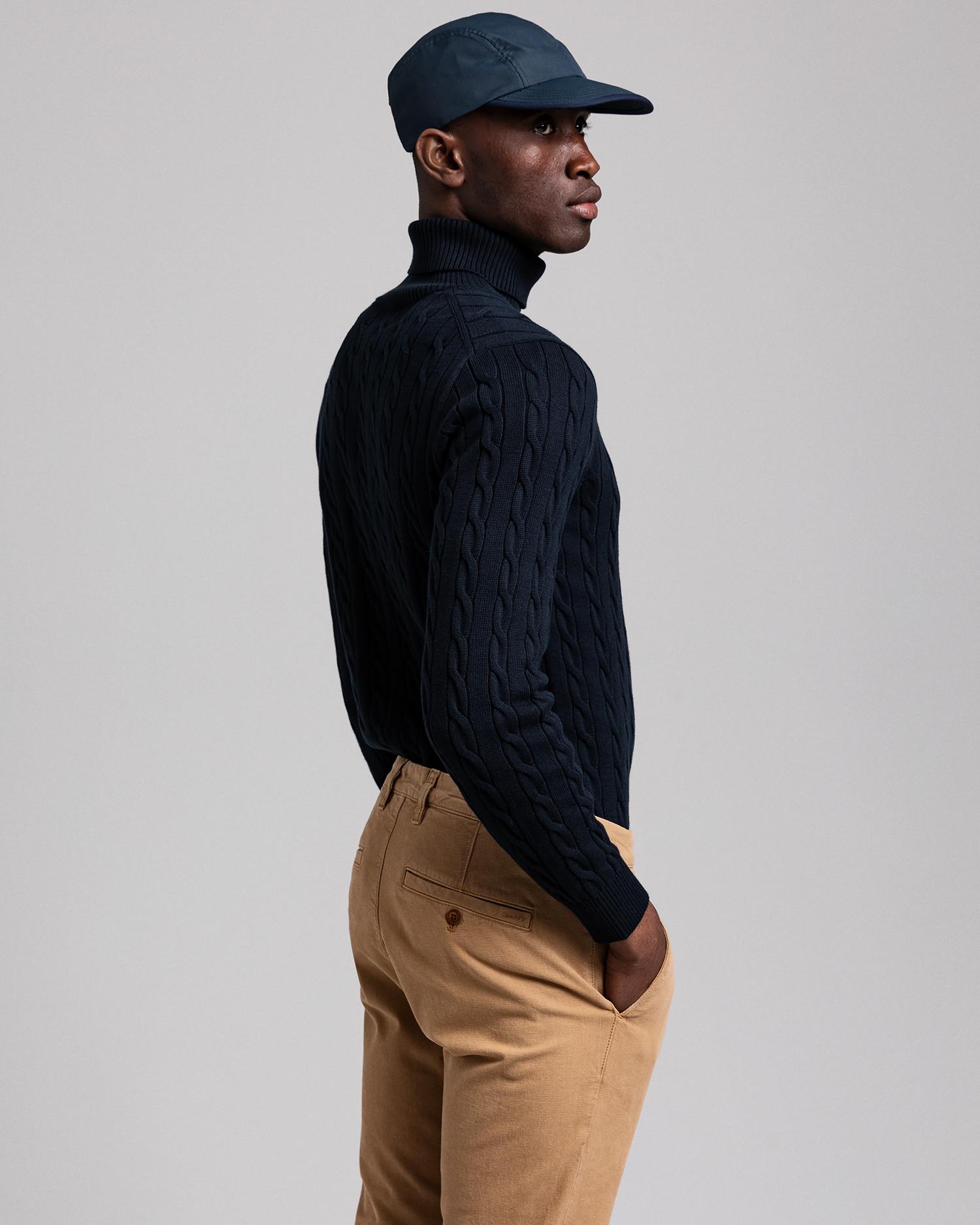 gant cotton cable turtleneck