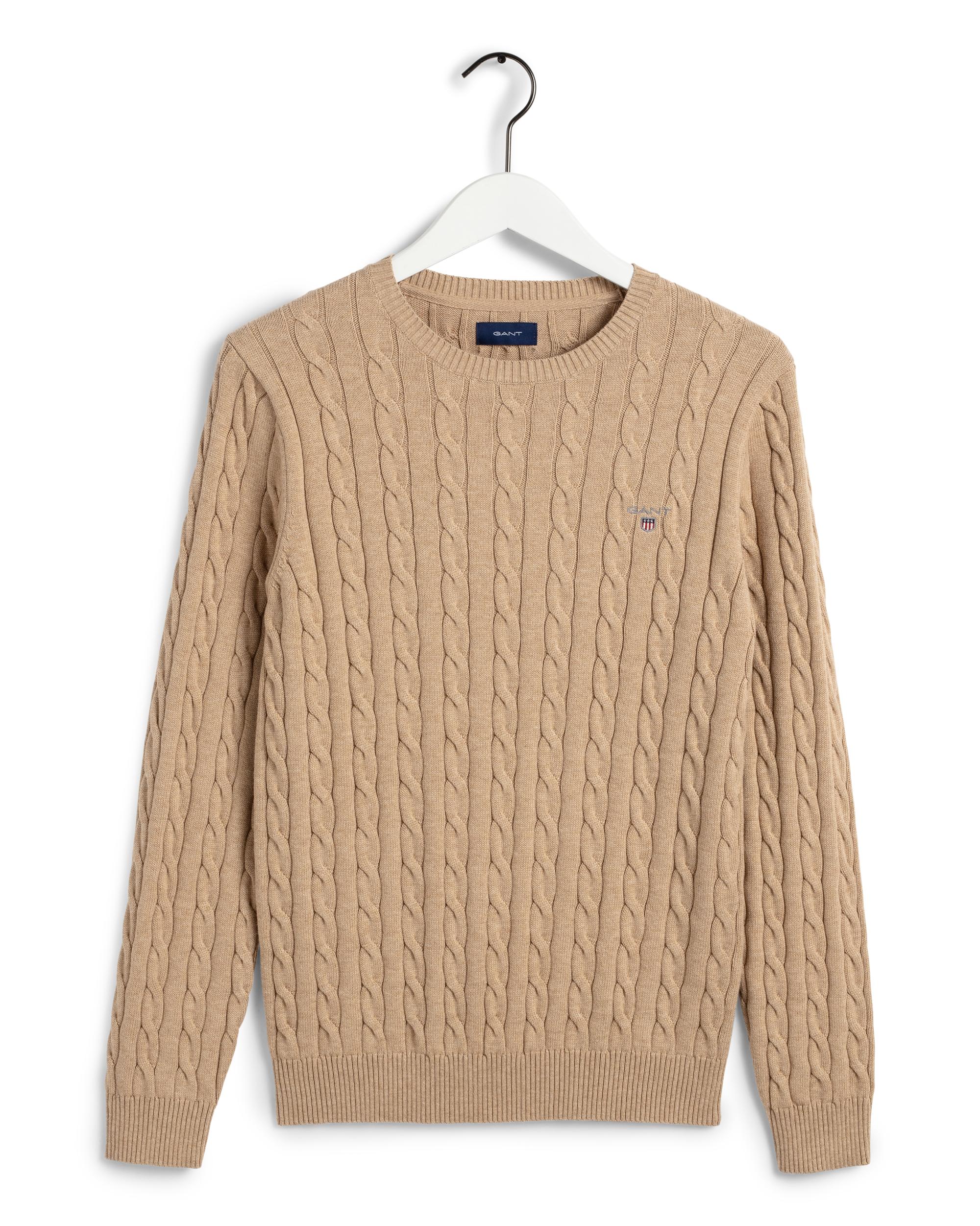 gant cotton cable crewneck jumper