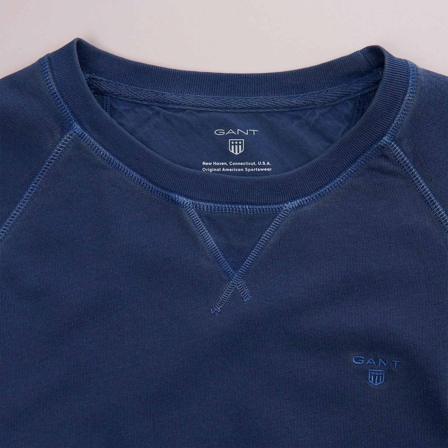 GANT Cotton Sunbleached Crewneck Sweatshirt in Blue - Lyst