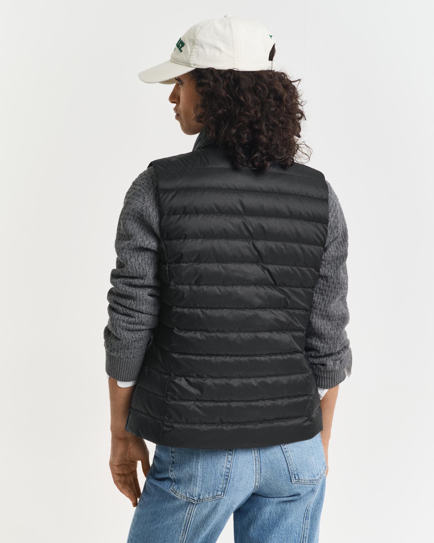GANT Dames Light Down Gilet Vest, Warm kaki., XL