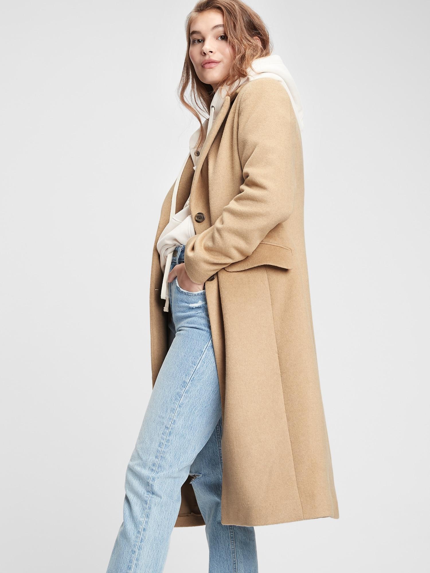 gap wool blend top coat
