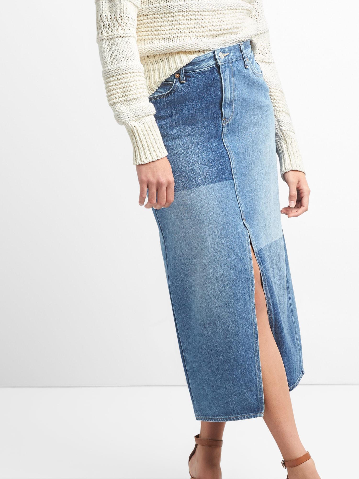 5 pocket denim skirt