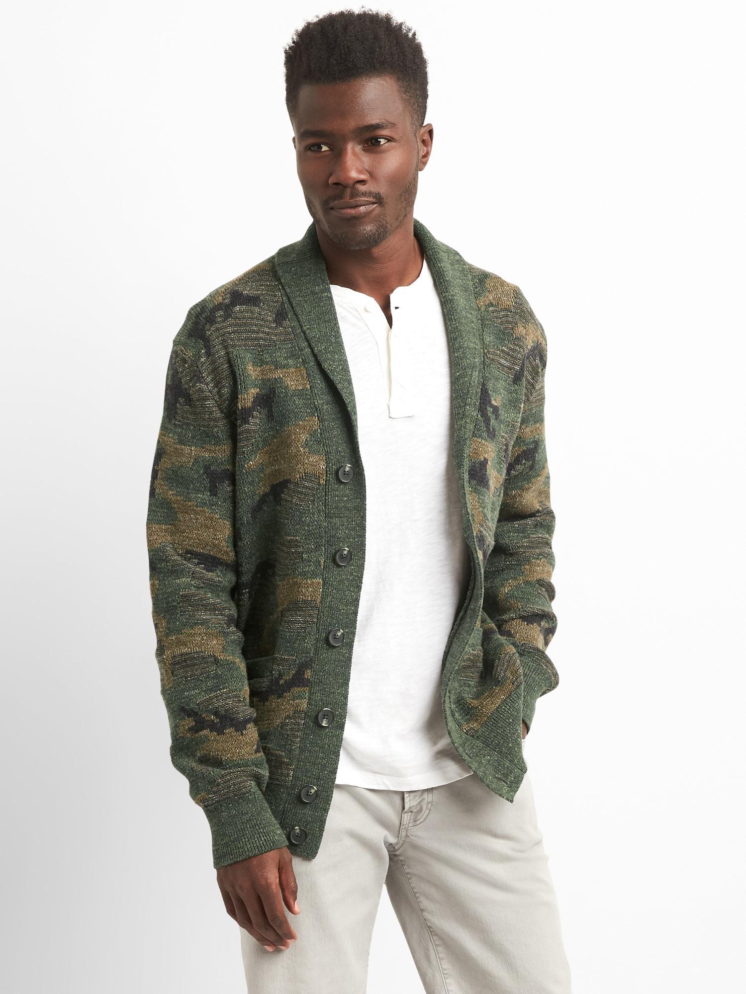 gap shawl collar cardigan