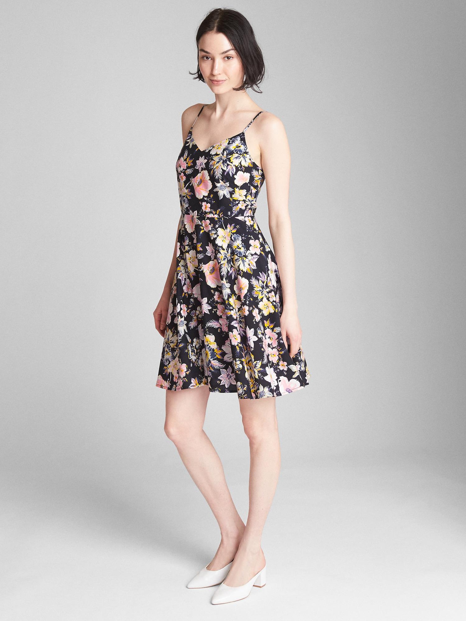 gap fit and flare cami dress
