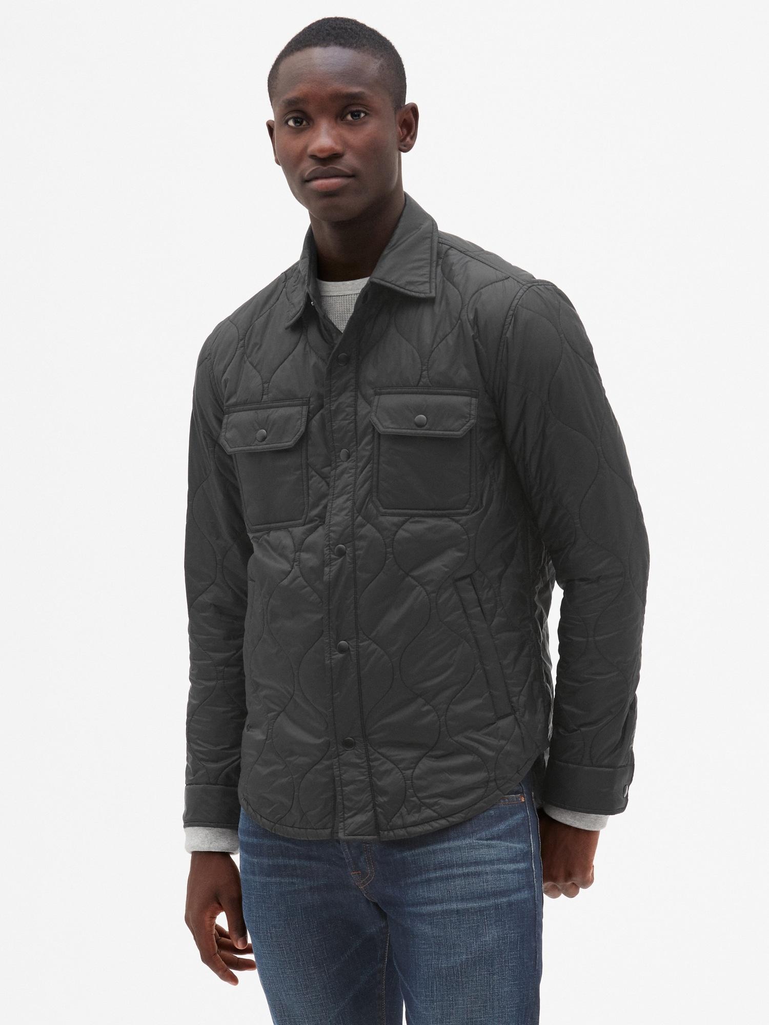 gap quilted shirt jacket