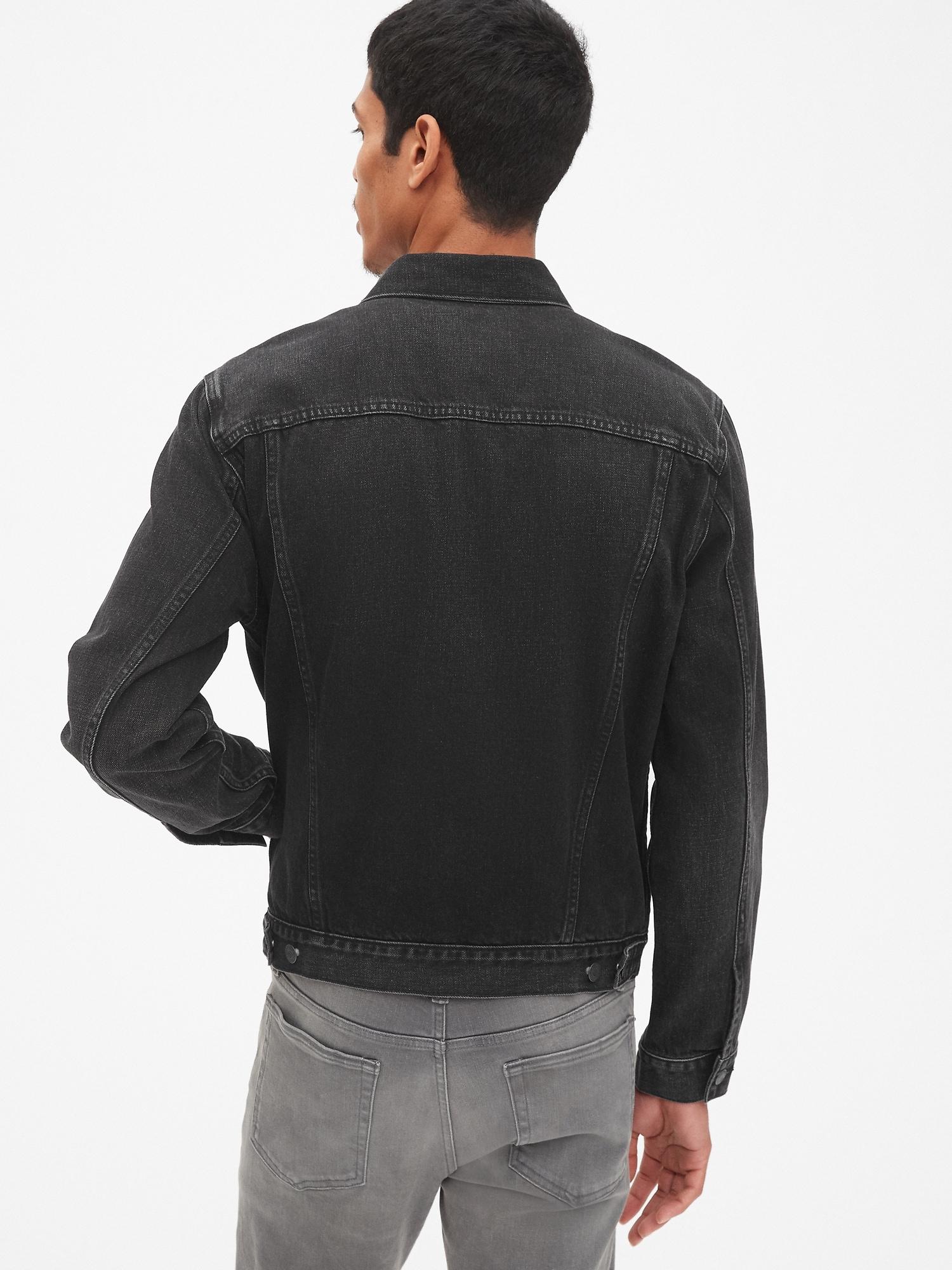 Gap Icon Denim Jacket in Washed Black (Black) for Men Lyst