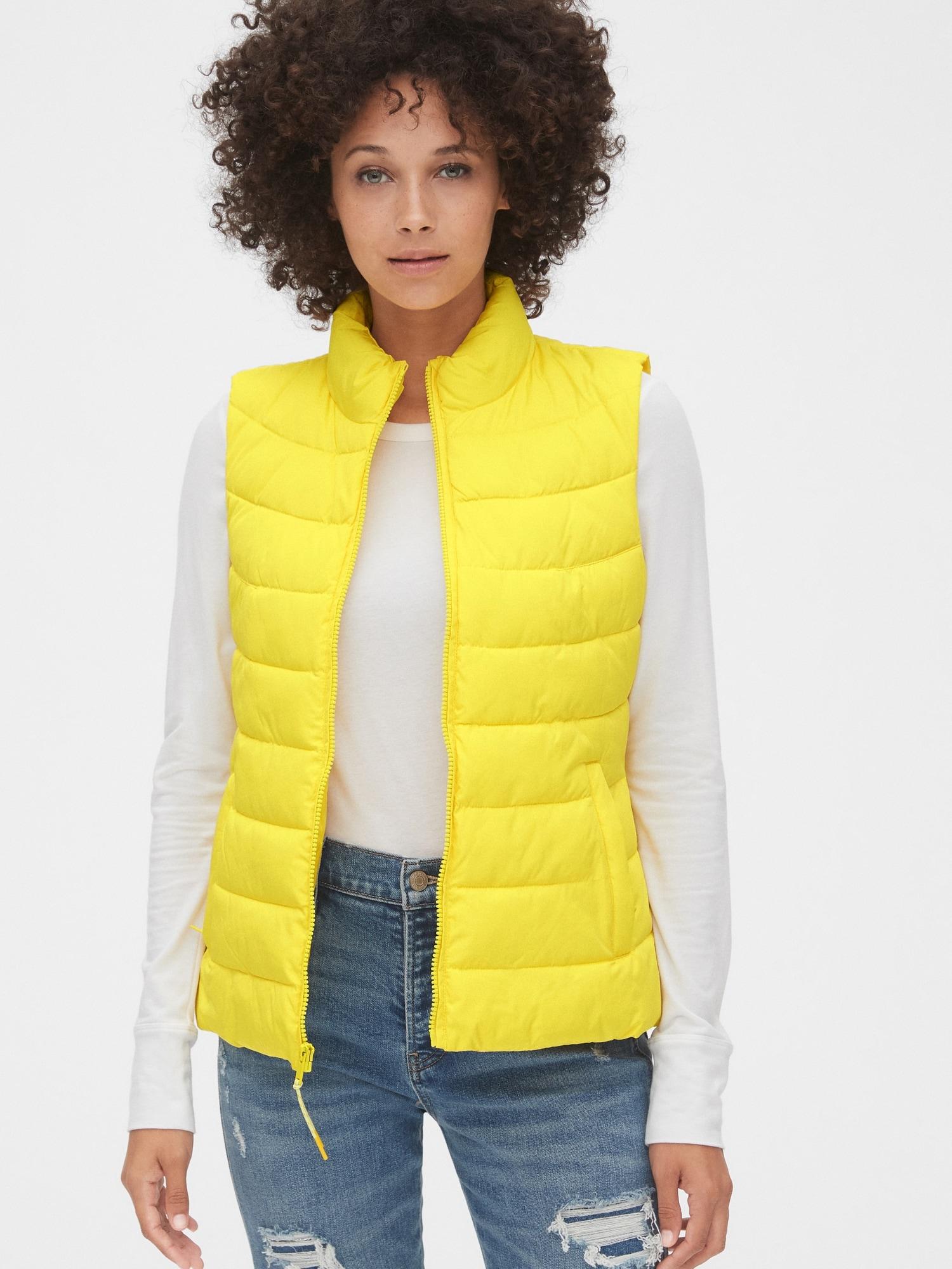 Gap Synthetic Coldcontrol Lightweight Puffer Vest in Yellow - Lyst