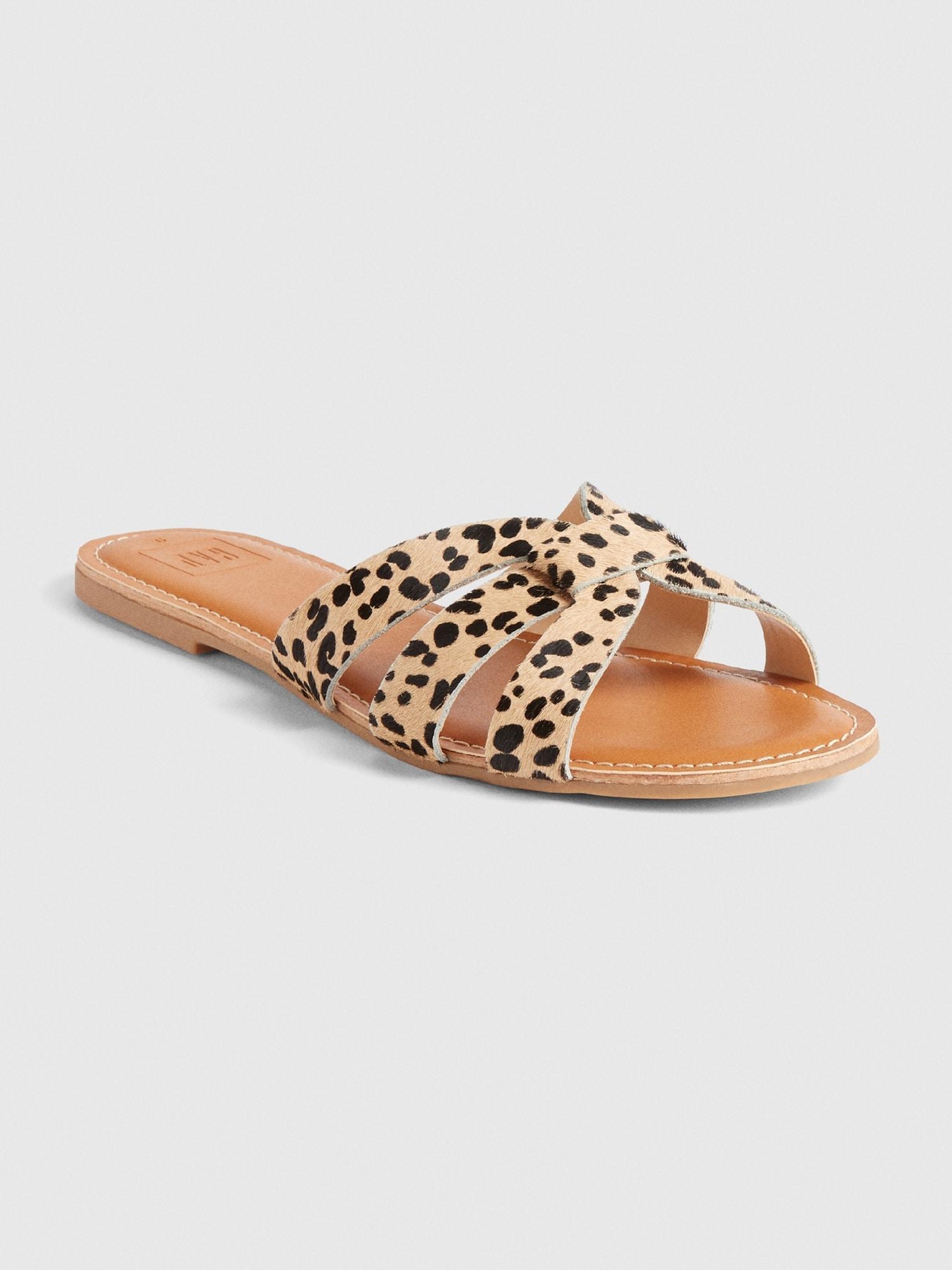 gap leopard mules