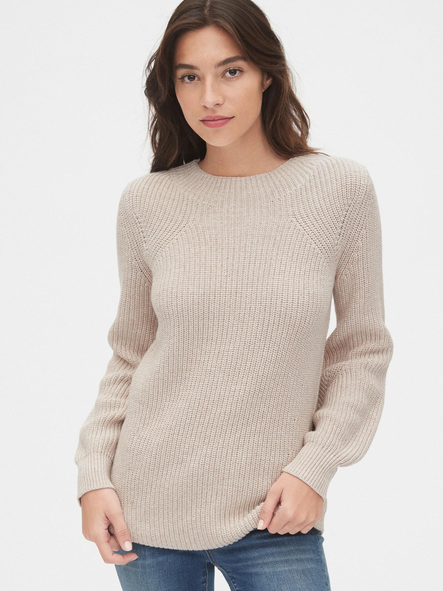 Gap Cotton Shaker Stitch Crewneck Sweater in Oatmeal Beige (Natural) - Lyst