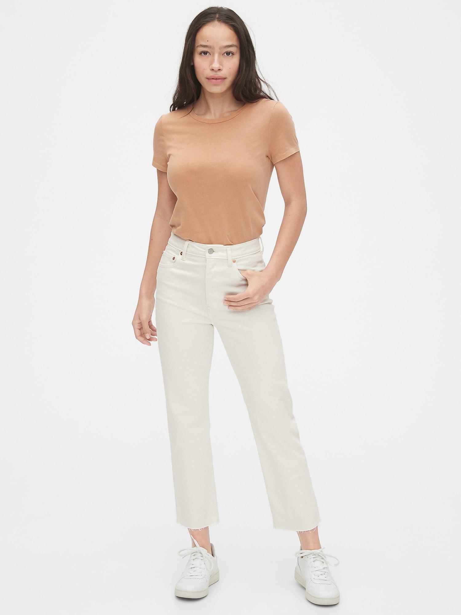 High Rise Curvy Cheeky Straight Jeans 
