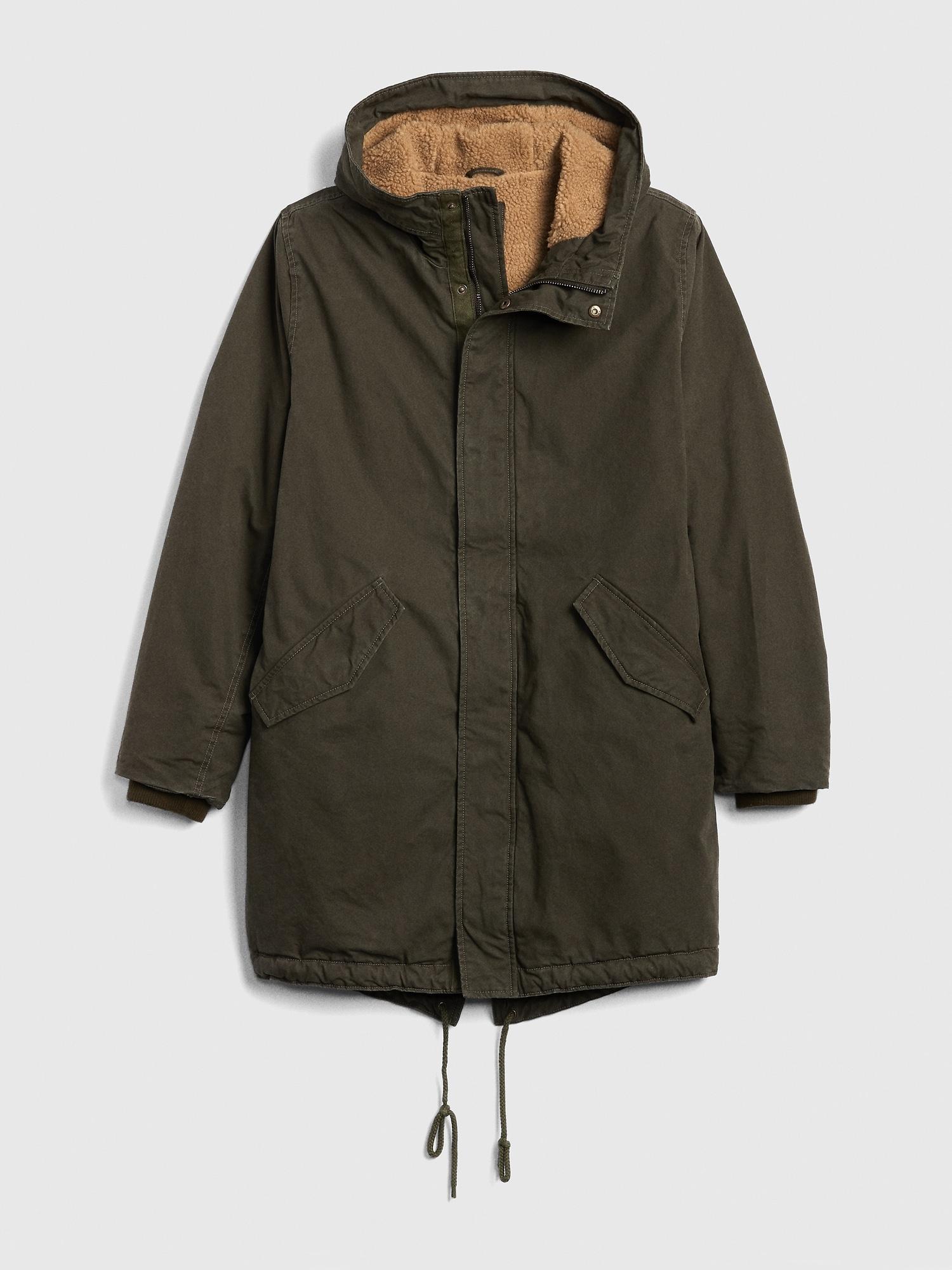 sherpa lined parka