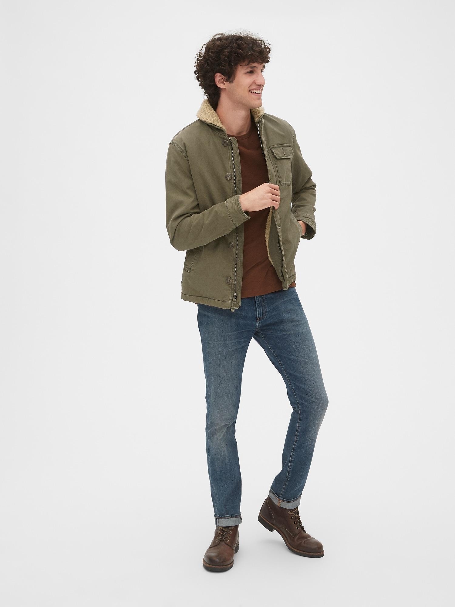 Sherpa lined jacket gap Clearance
