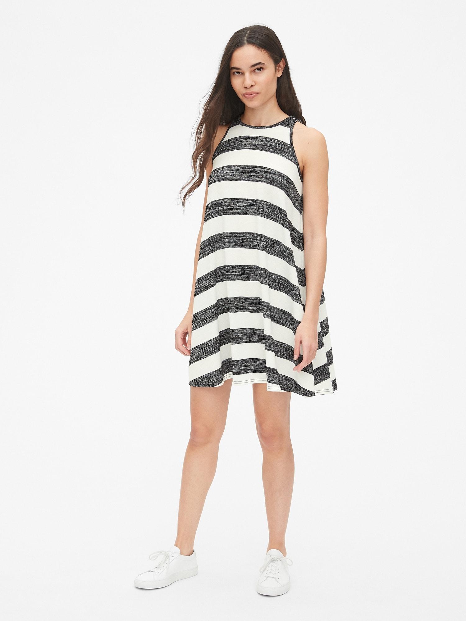 black tank swing dress