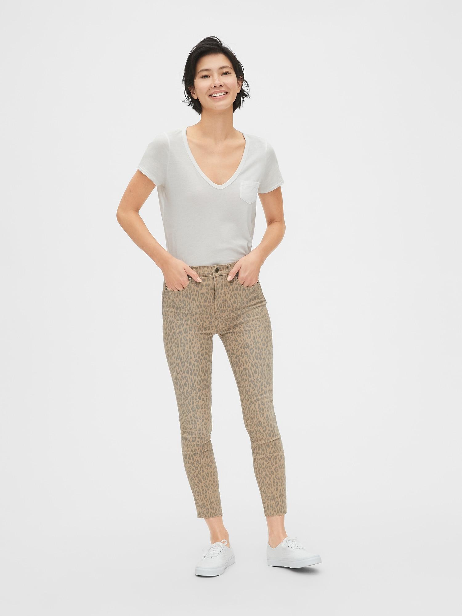 gap leopard jeans