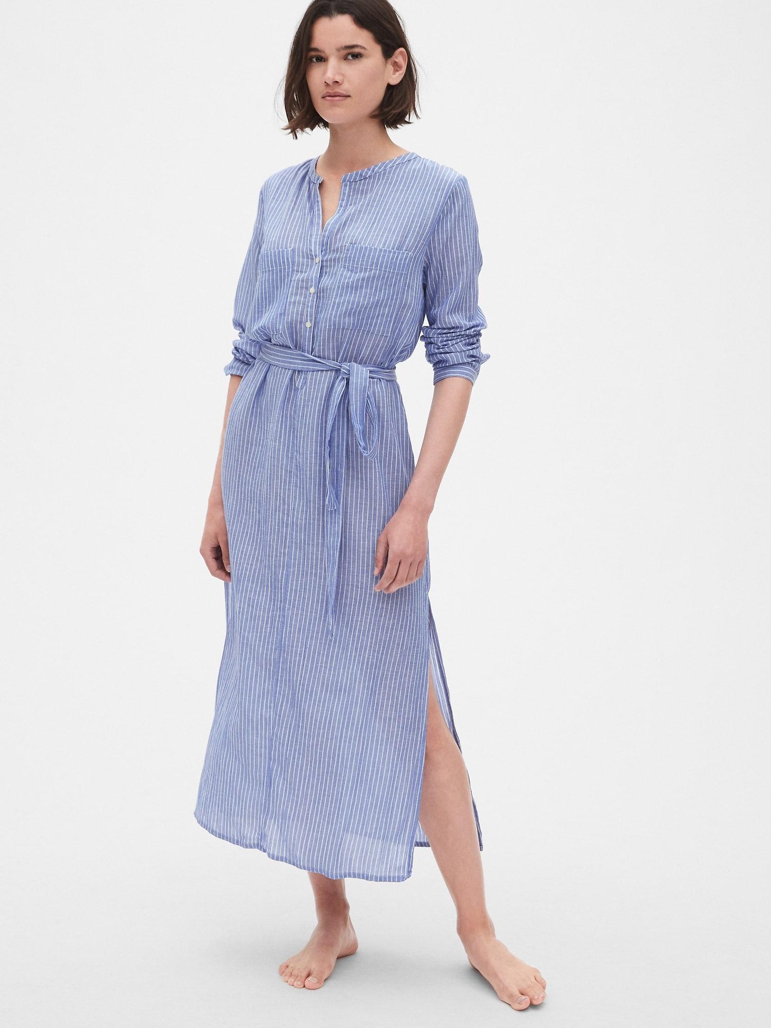 gap maxi shirt dress