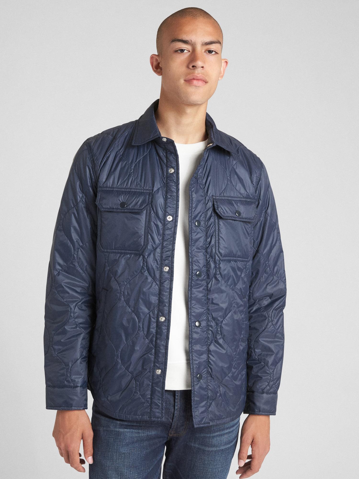 gap quilted shirt jacket
