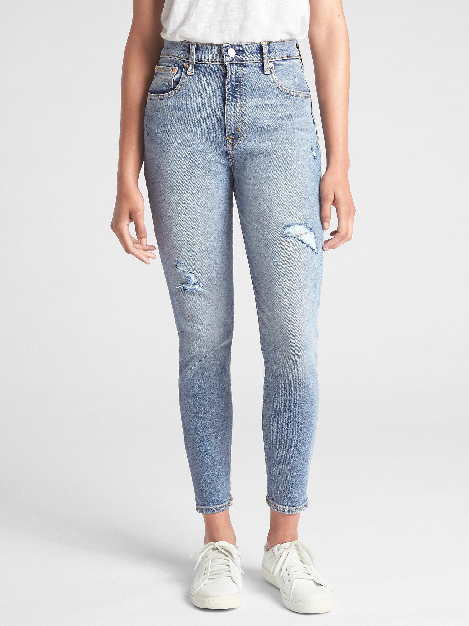 gap super high rise true skinny jeans