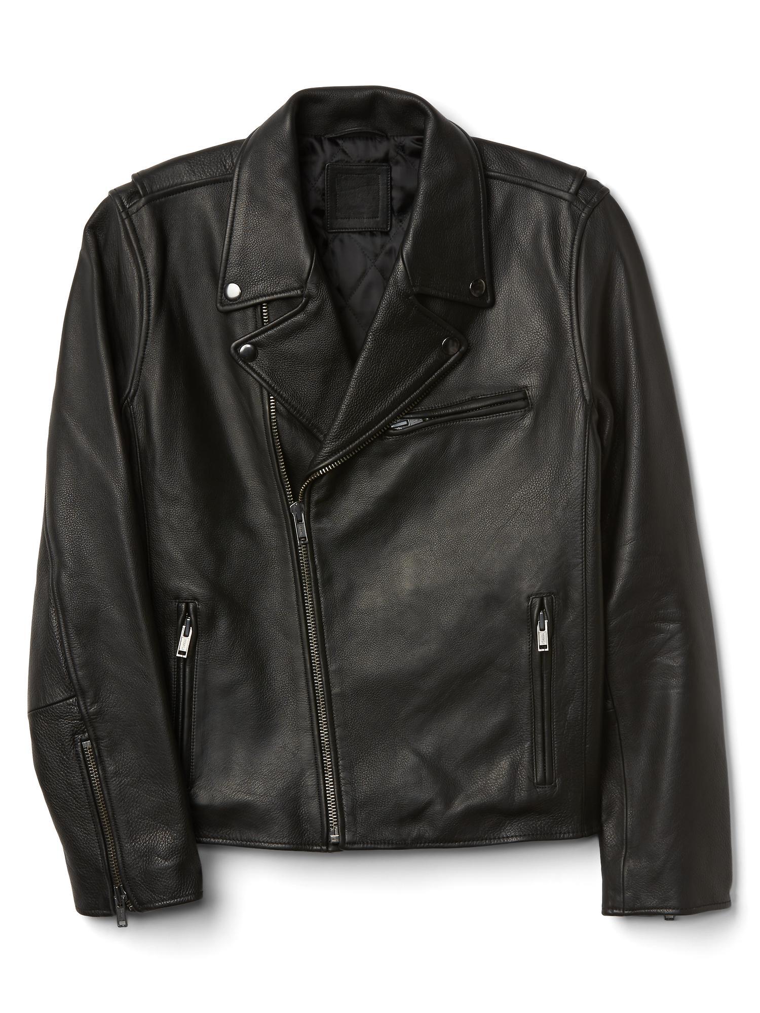 gap leather biker jacket