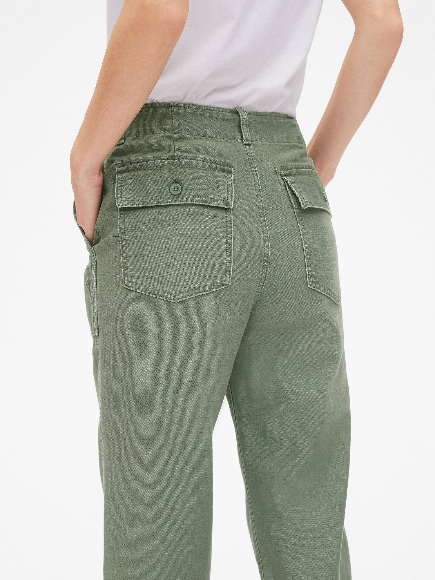 gap high rise straight crop