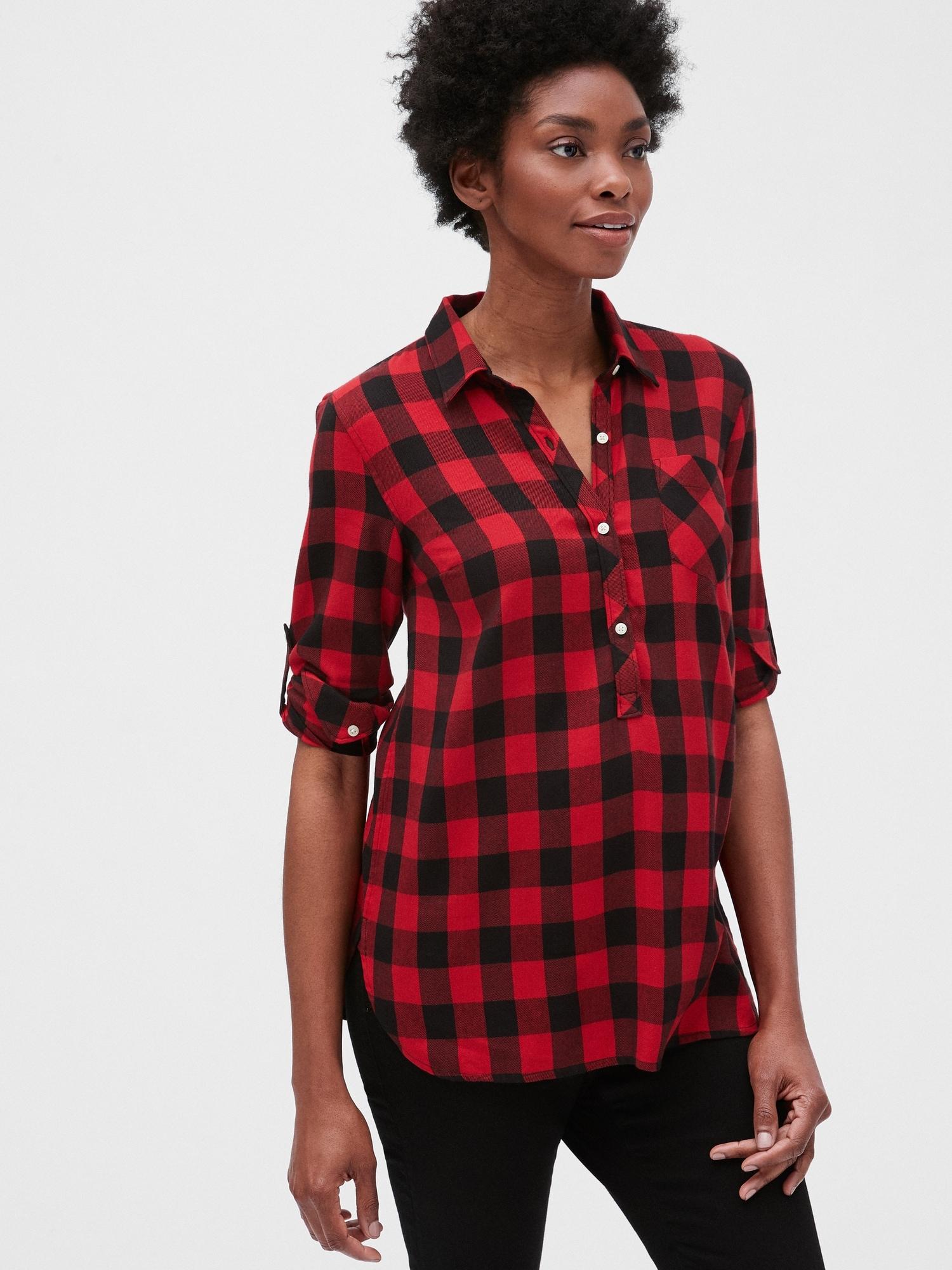 red button down maternity shirt red button down maternity shirt