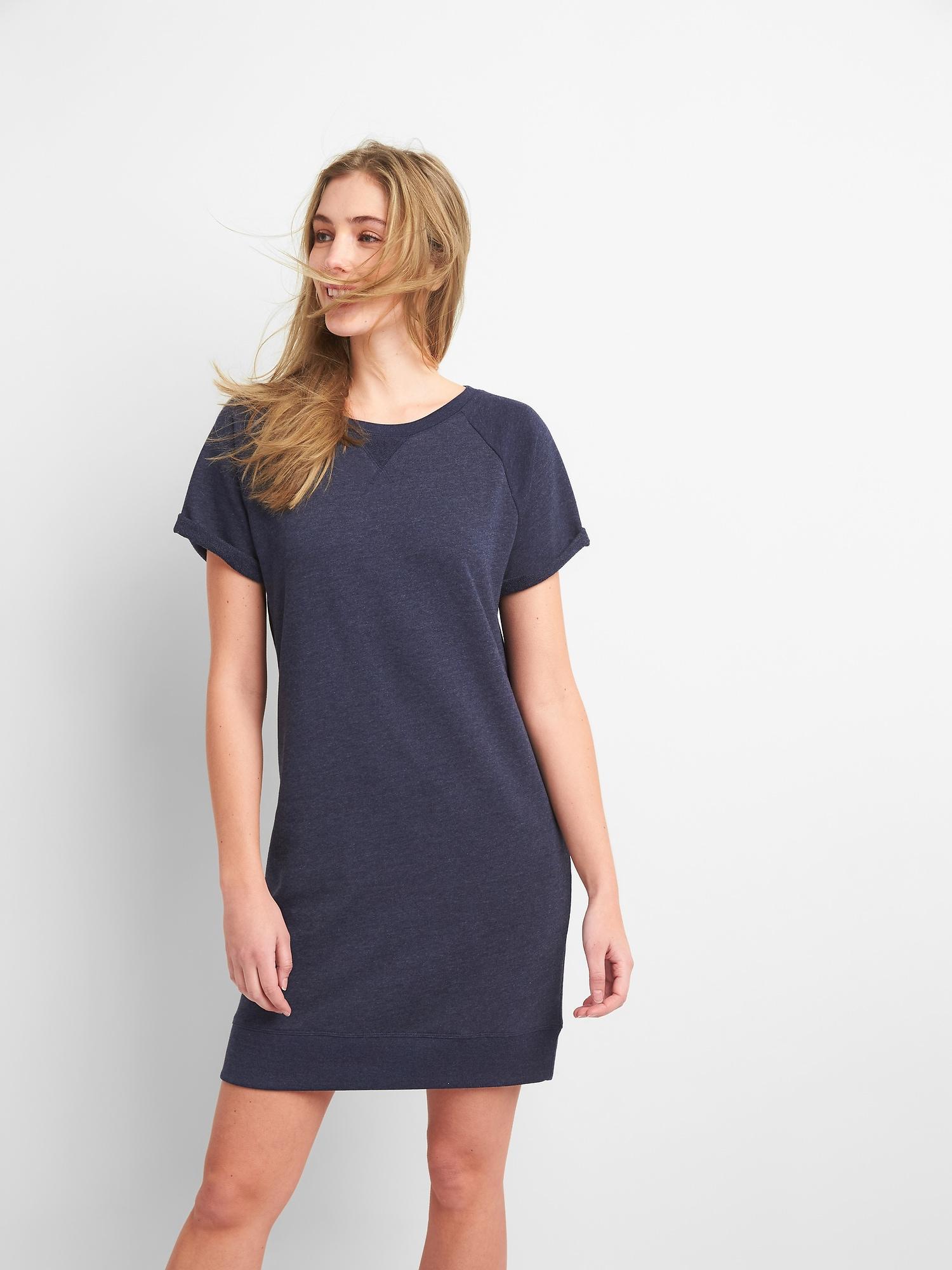 sweatshirt dress short sleeve
