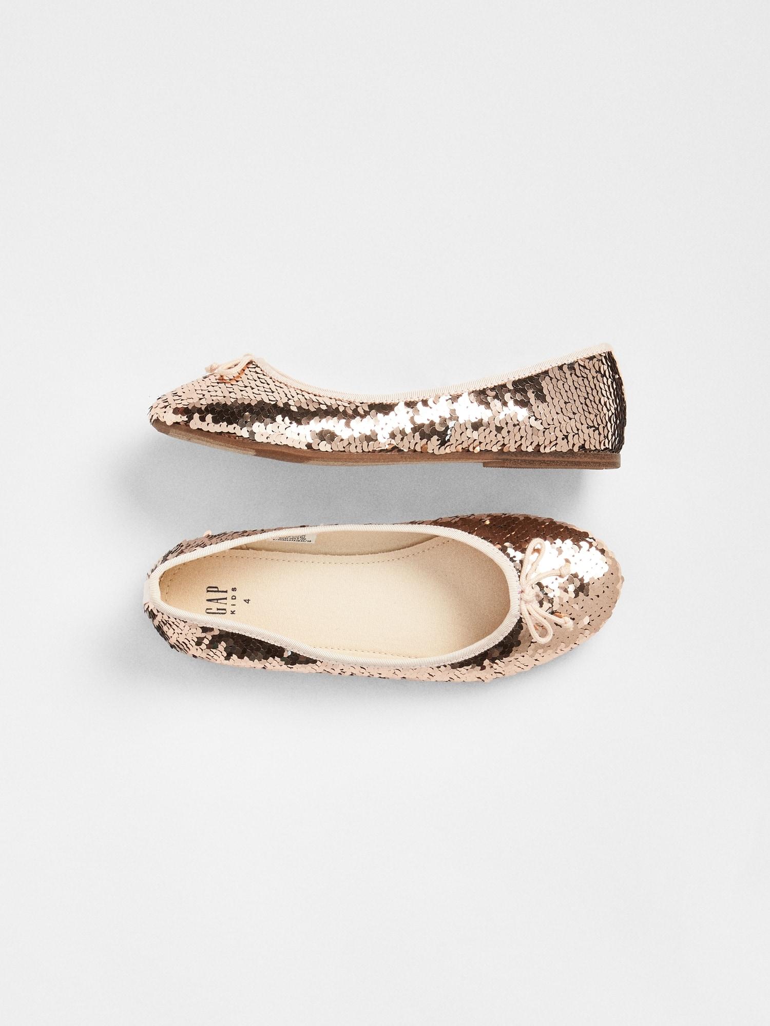 gap gold ballet flats