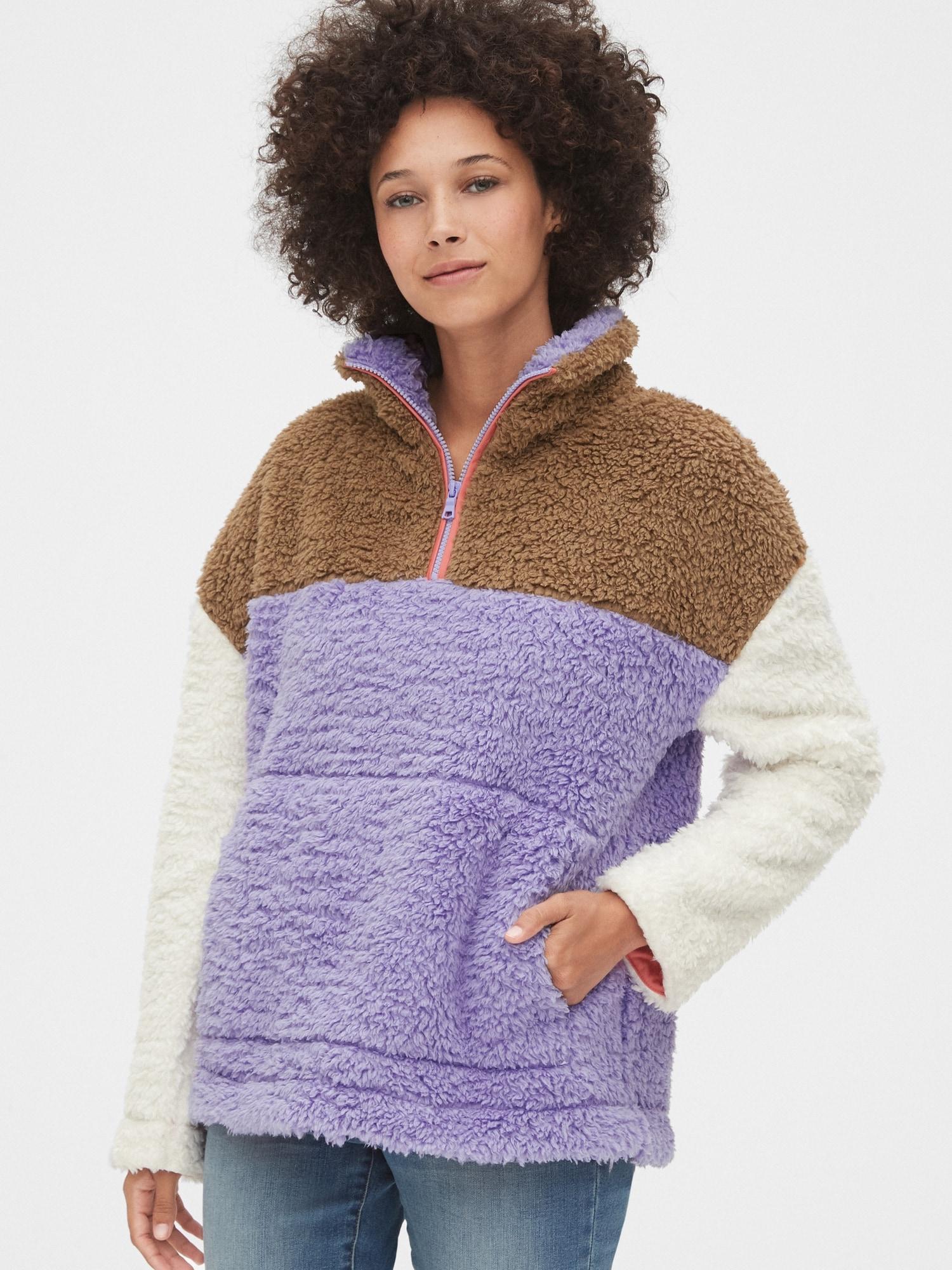 gap sherpa sweatshirt