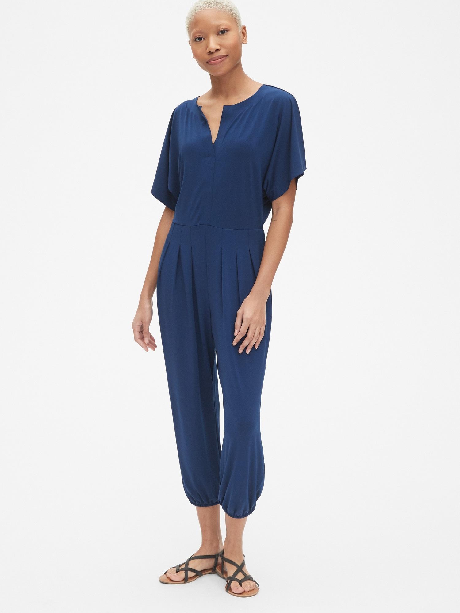 gap blue jumpsuit