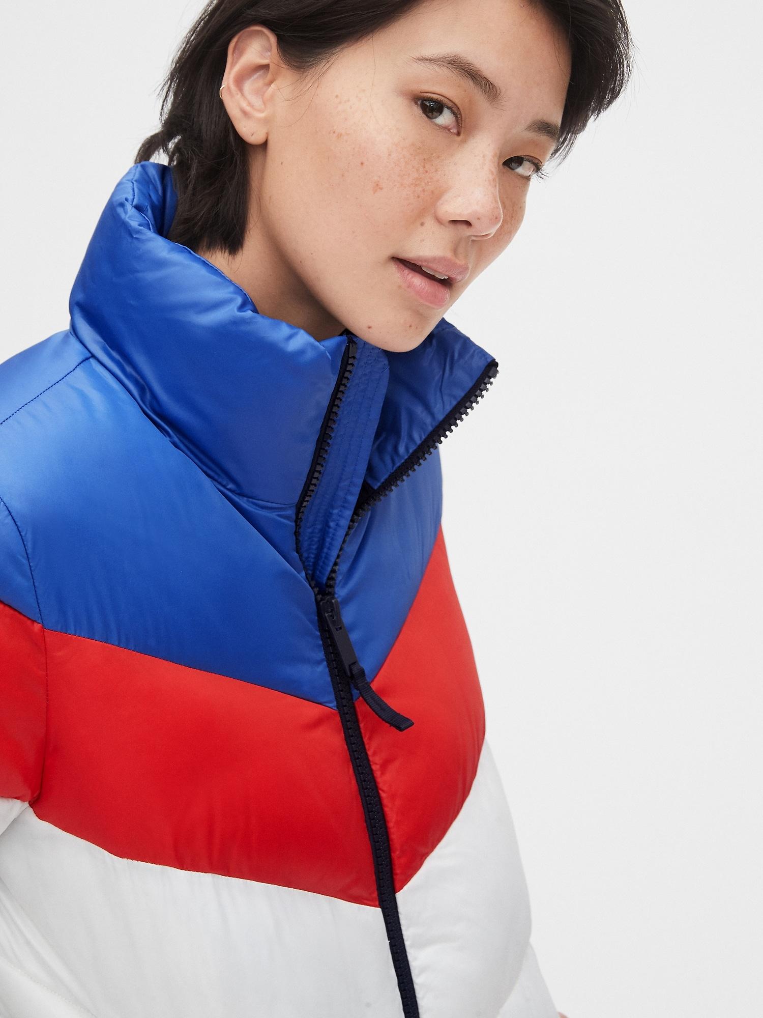 coldcontrol high shine puffer jacket