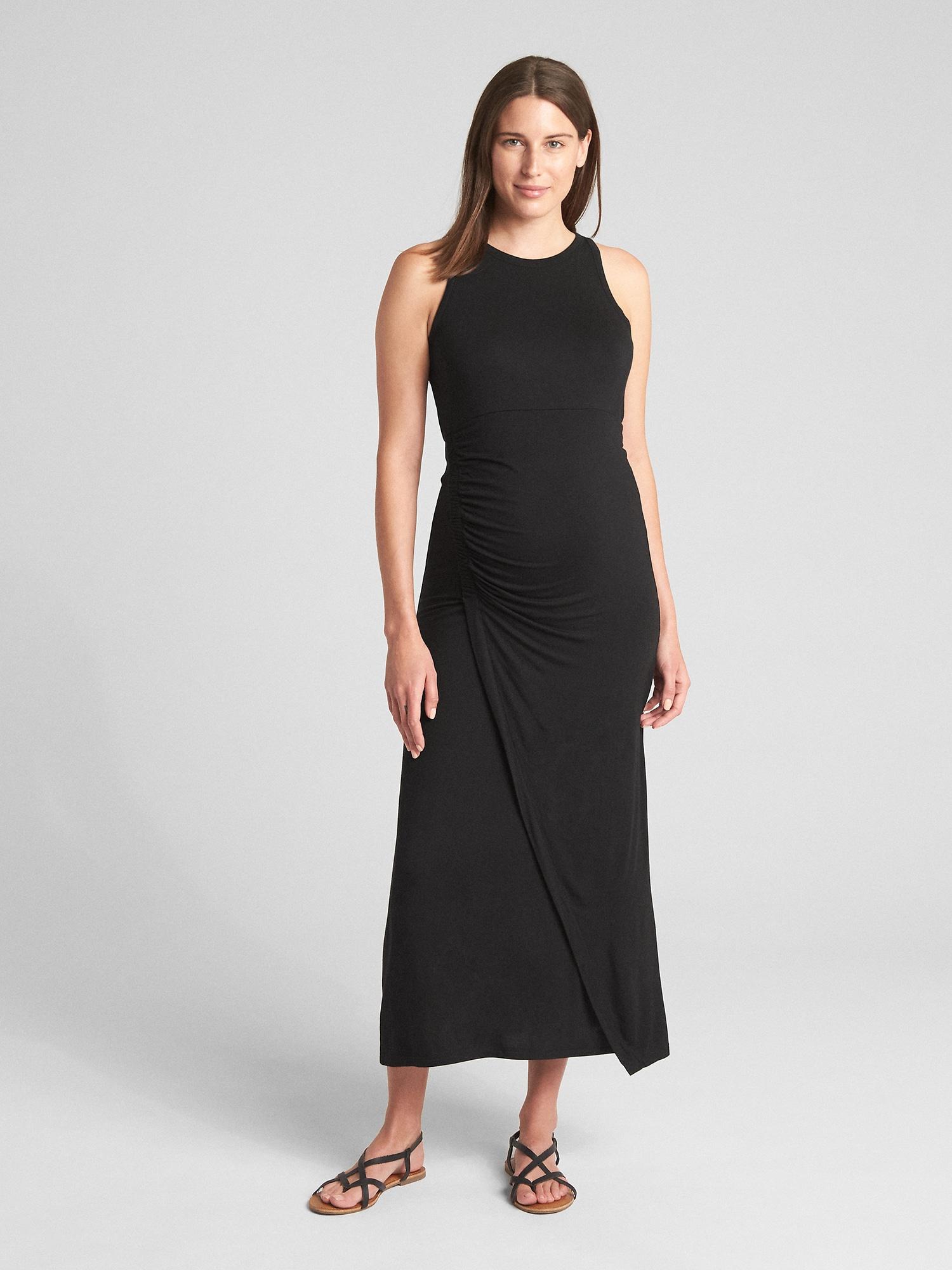 ruched tank maxi dress