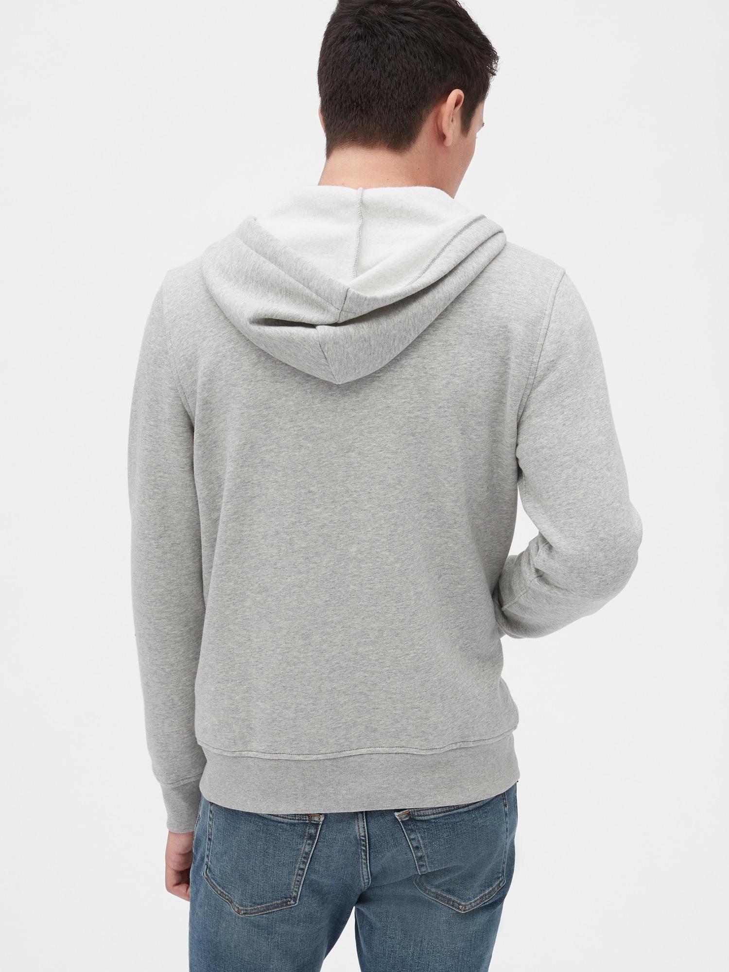 Gap Fleece Logo Full-zip Hoodie in Grey (Gray) for Men - Save 14% - Lyst