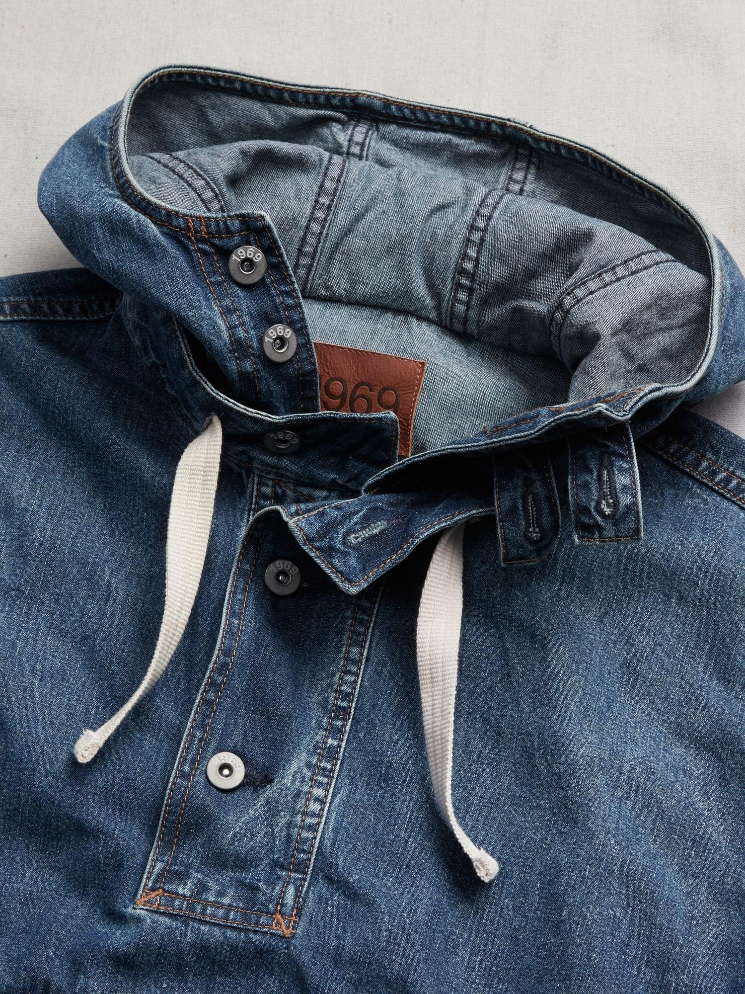 Gap 1969 Premium Denim Anorak in Washed 