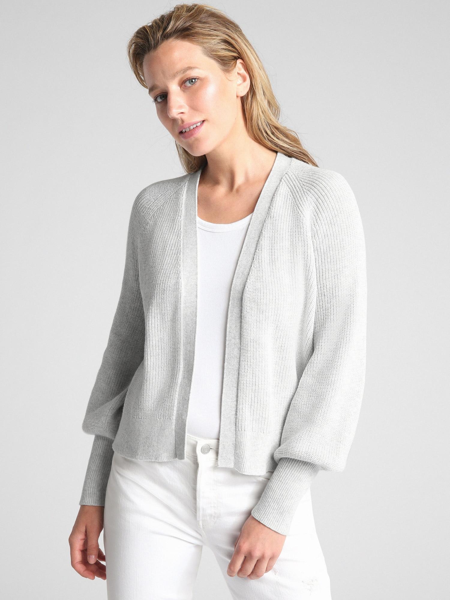gap balloon sleeve cardigan