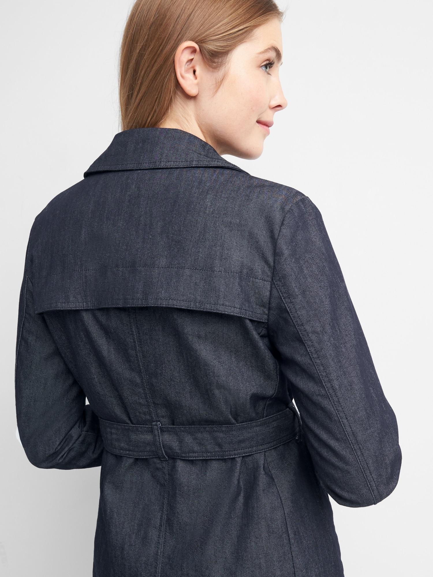 gap denim trench coat