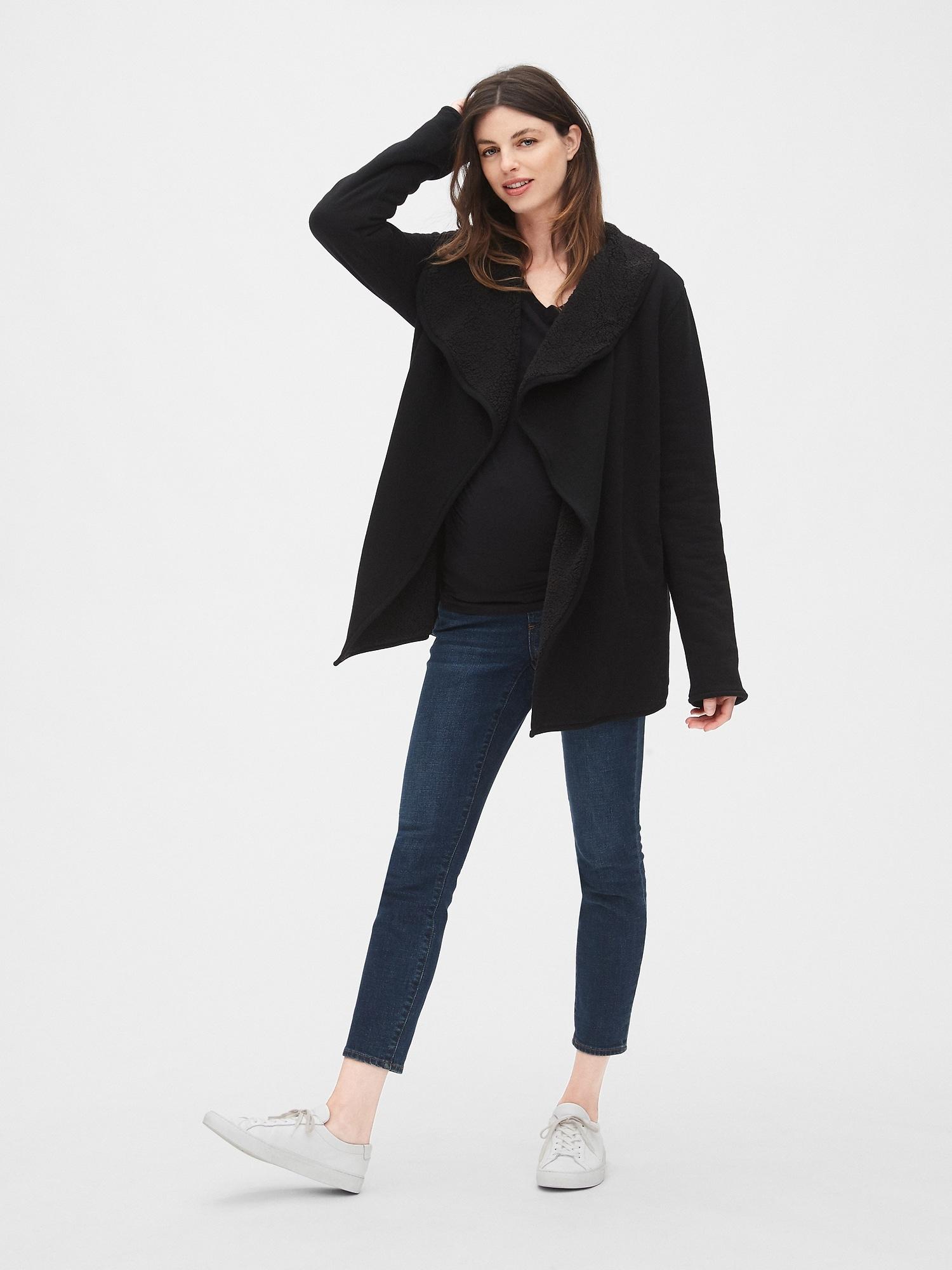 gap sherpa lined cardigan