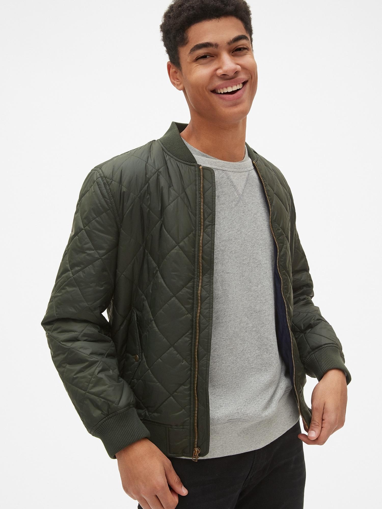 gap quilted bomber jacket