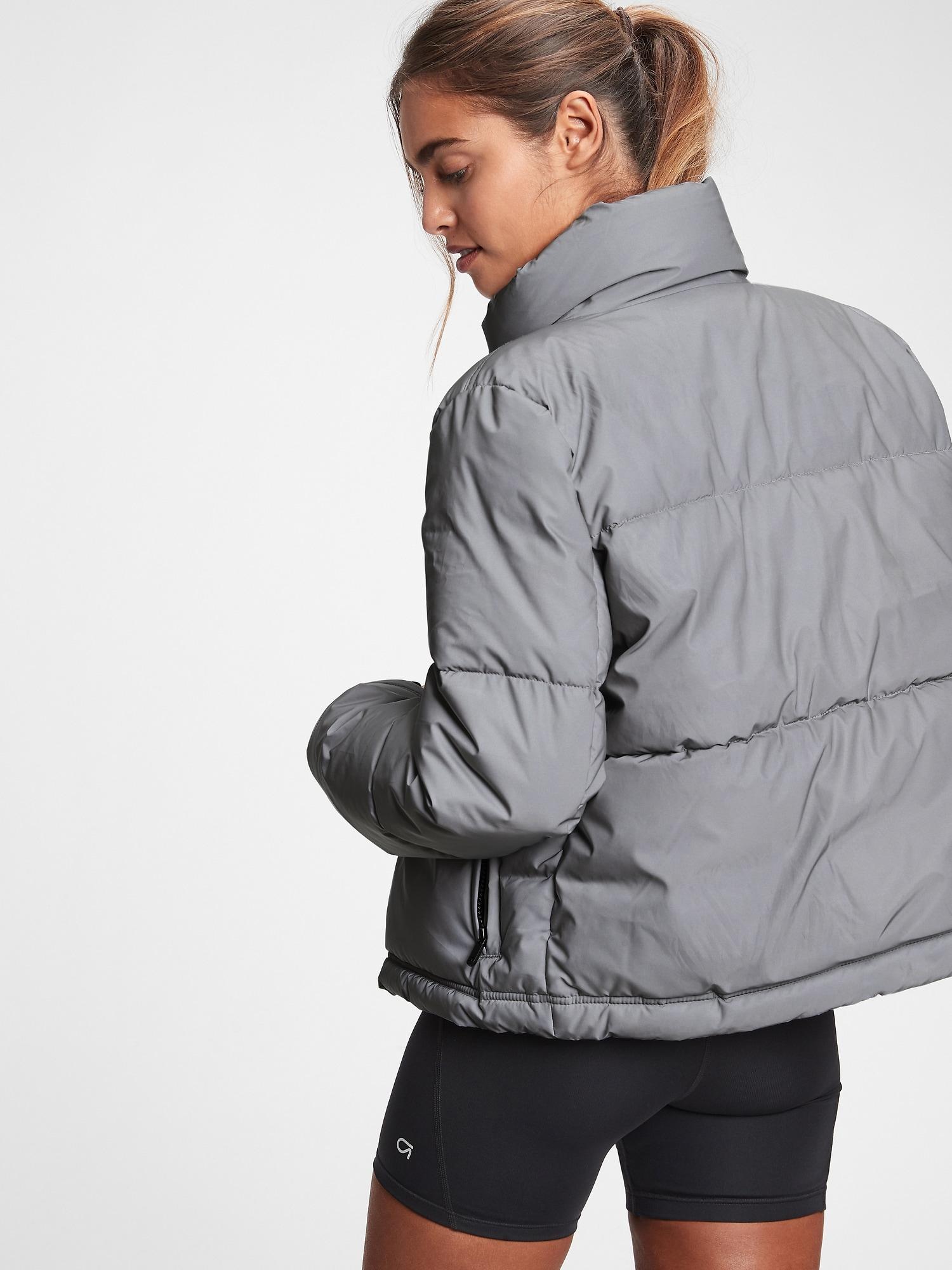 gap silver puffer jacket