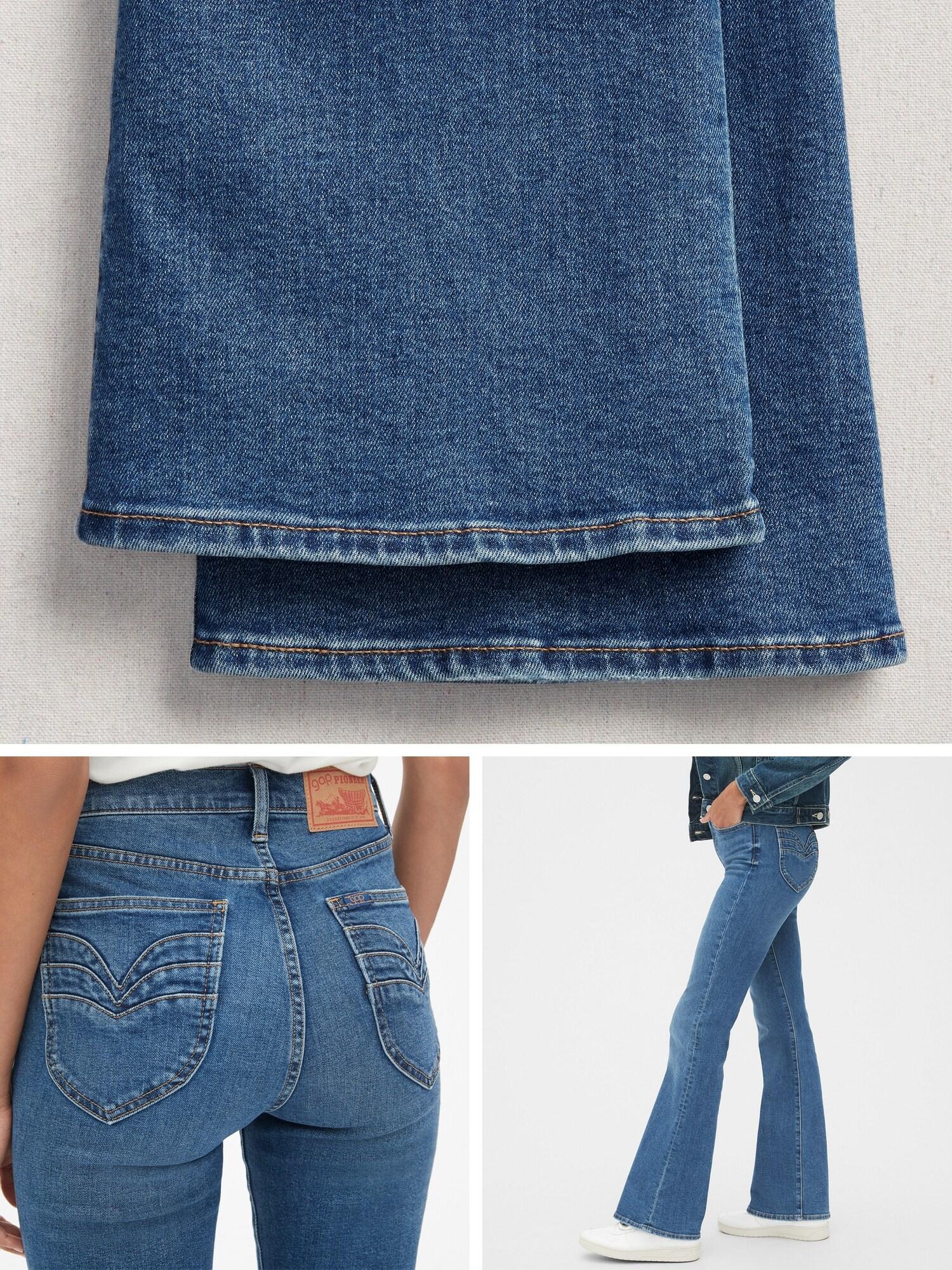 Gap Denim '70s Pioneer High Rise Flare Jeans in Blue | Lyst