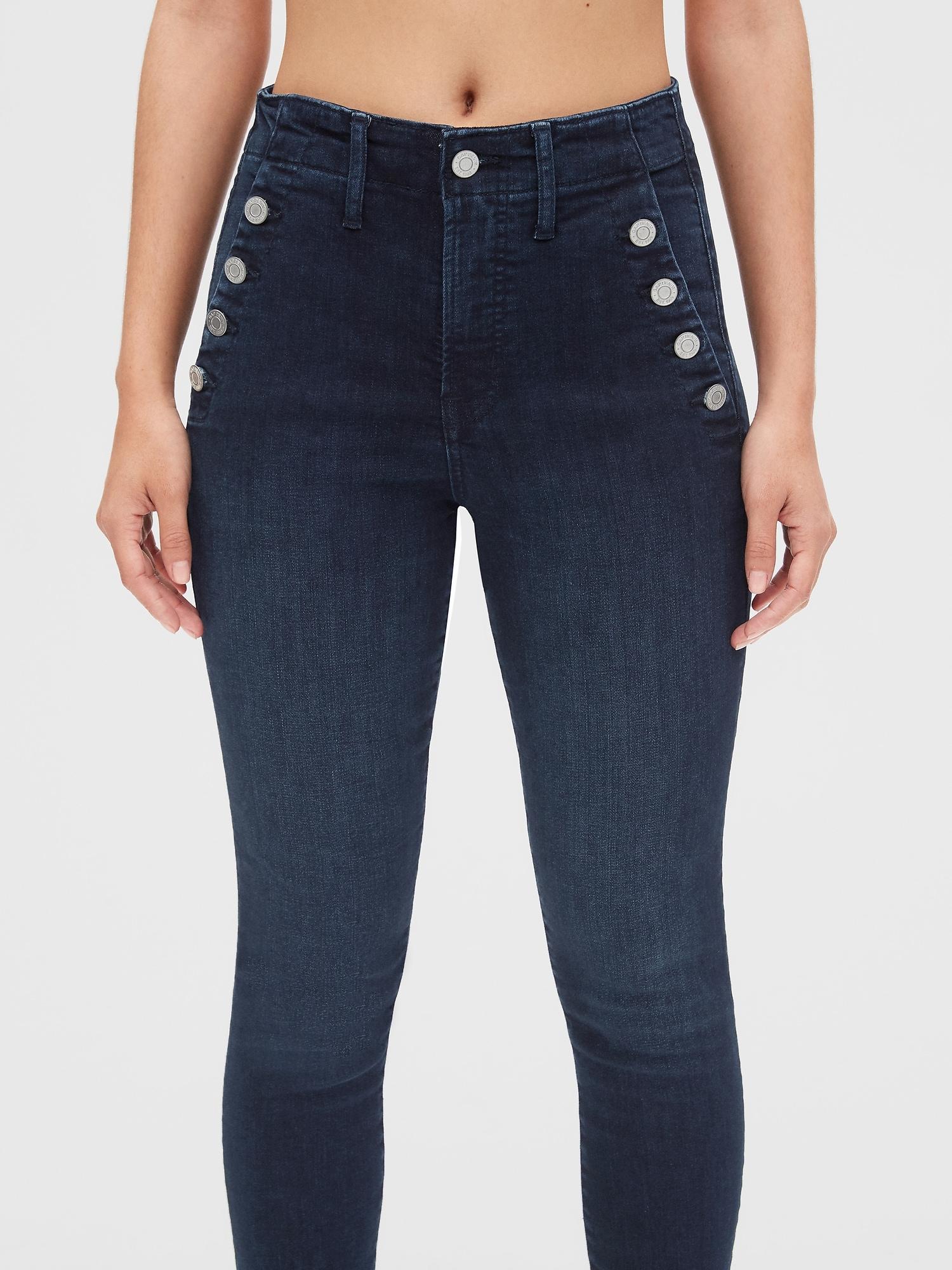Gap Denim High Rise True Skinny Sailor 