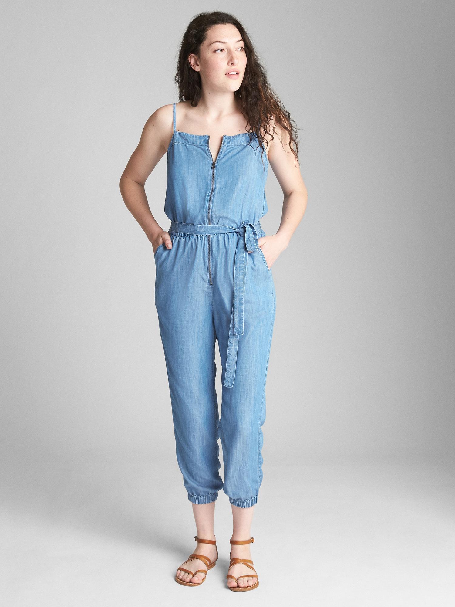 denim jumpsuit gap