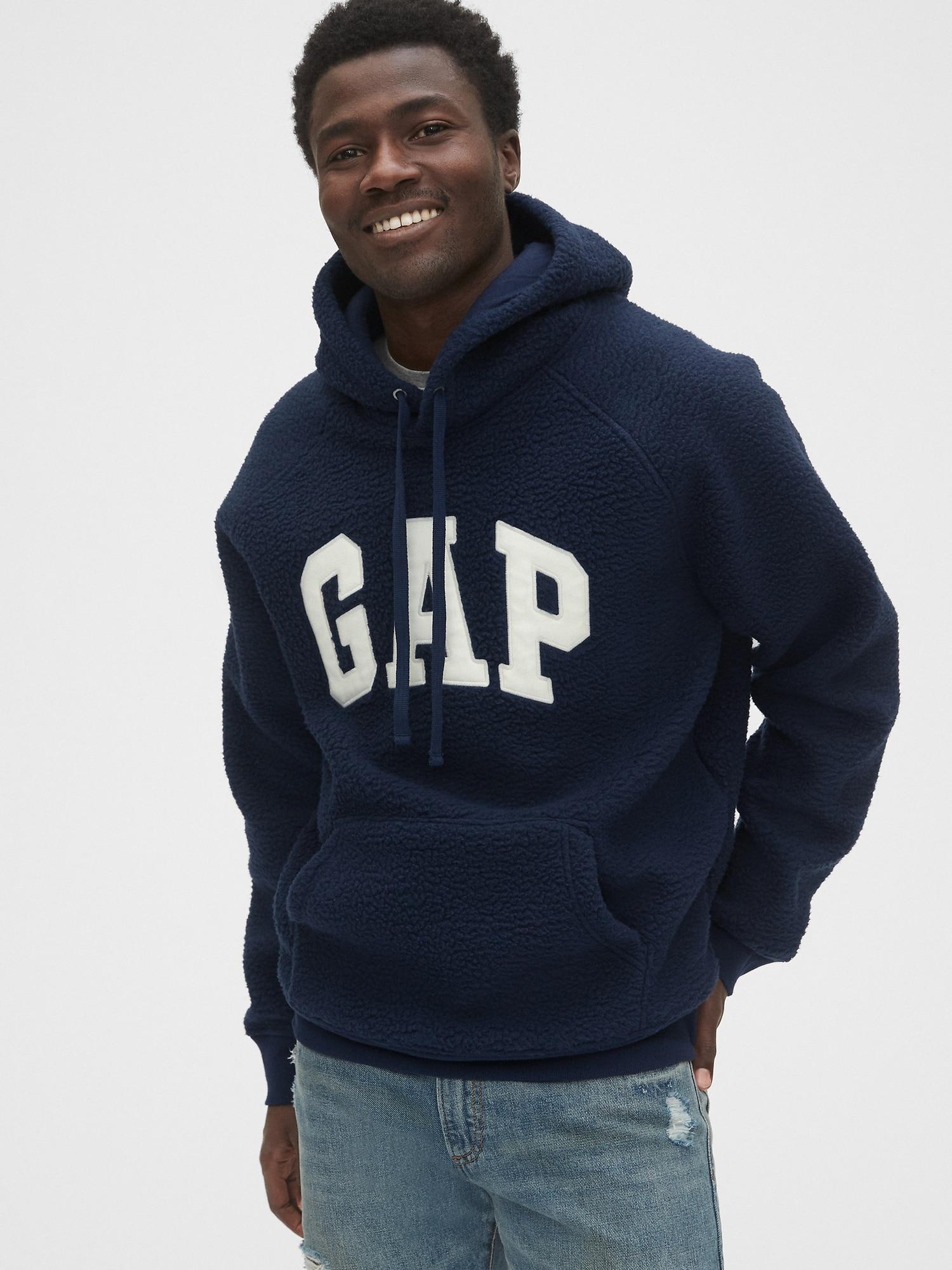 Gap sherpa pullover hoodie new arrivals