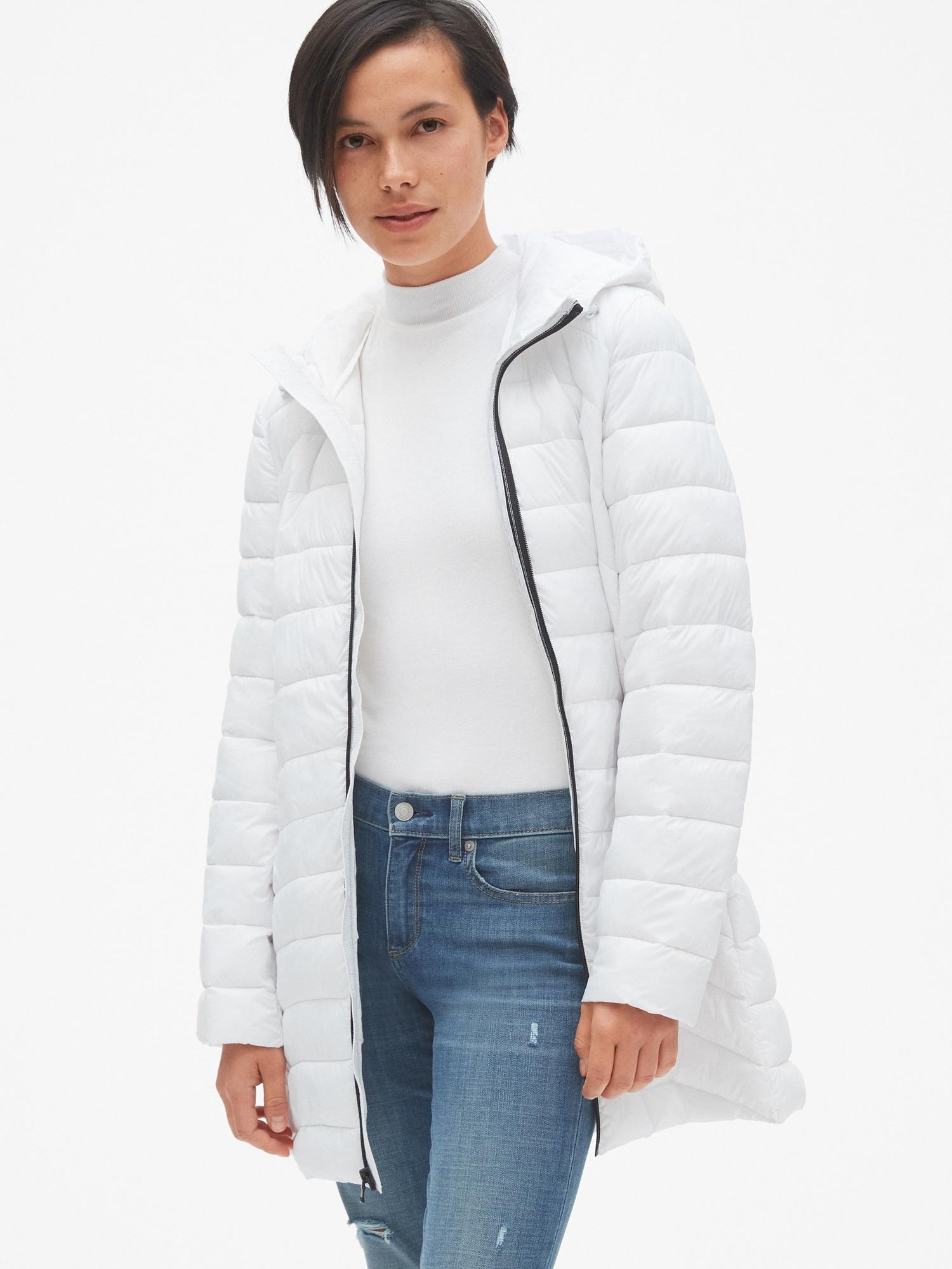 gap white puffer jacket