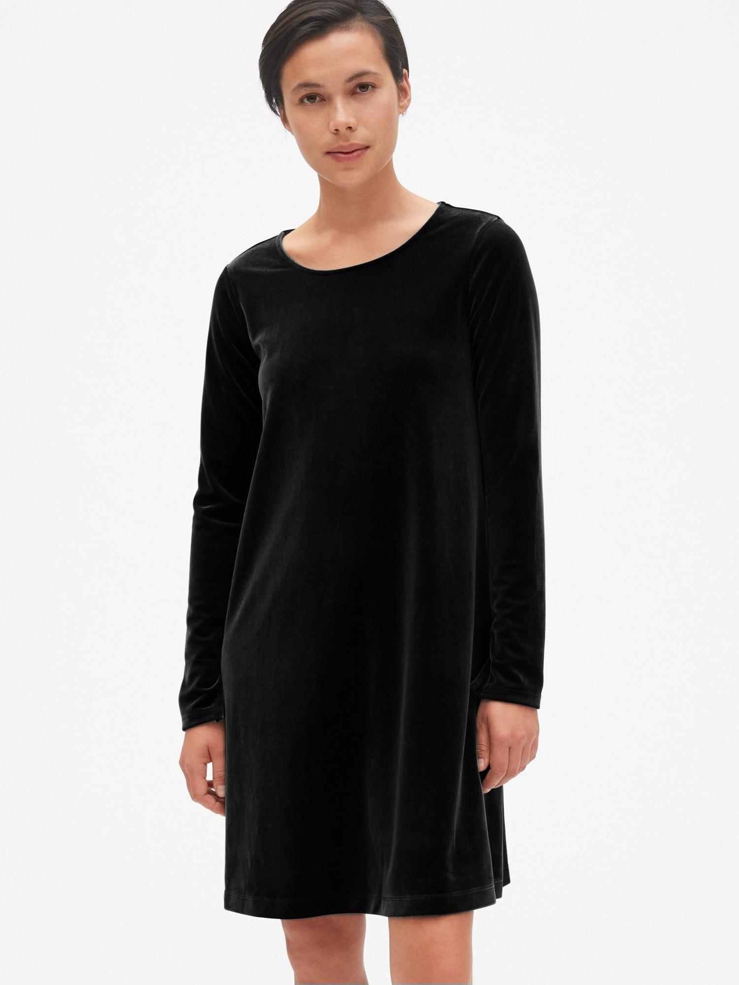 gap velvet swing dress