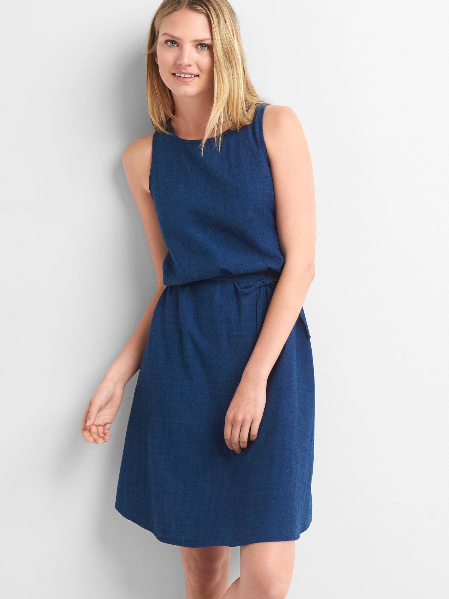 gap sleeveless denim dress