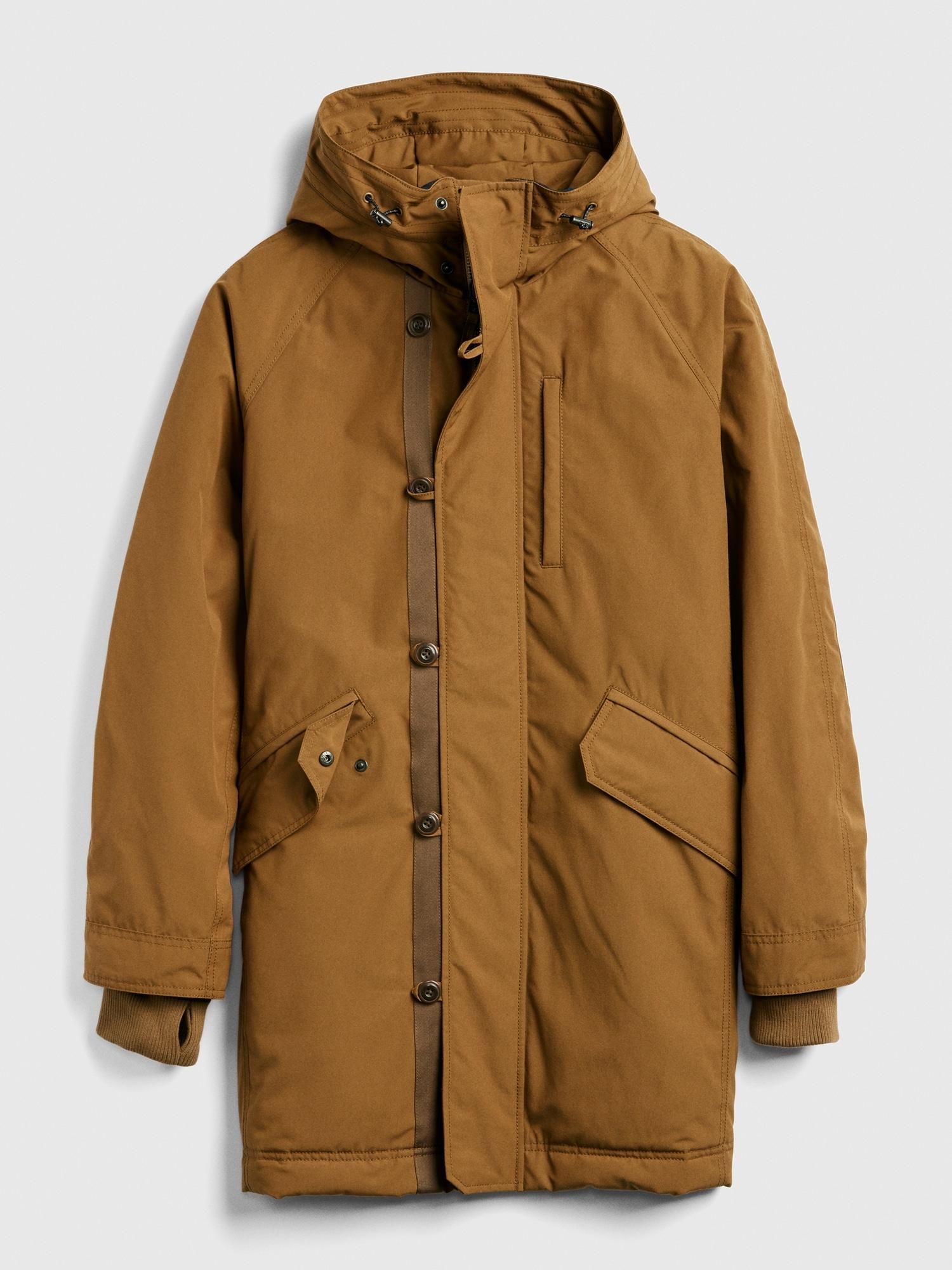 Gap Cotton Coldcontrol Max Modern Parka Jacket in Brown for Men - Lyst