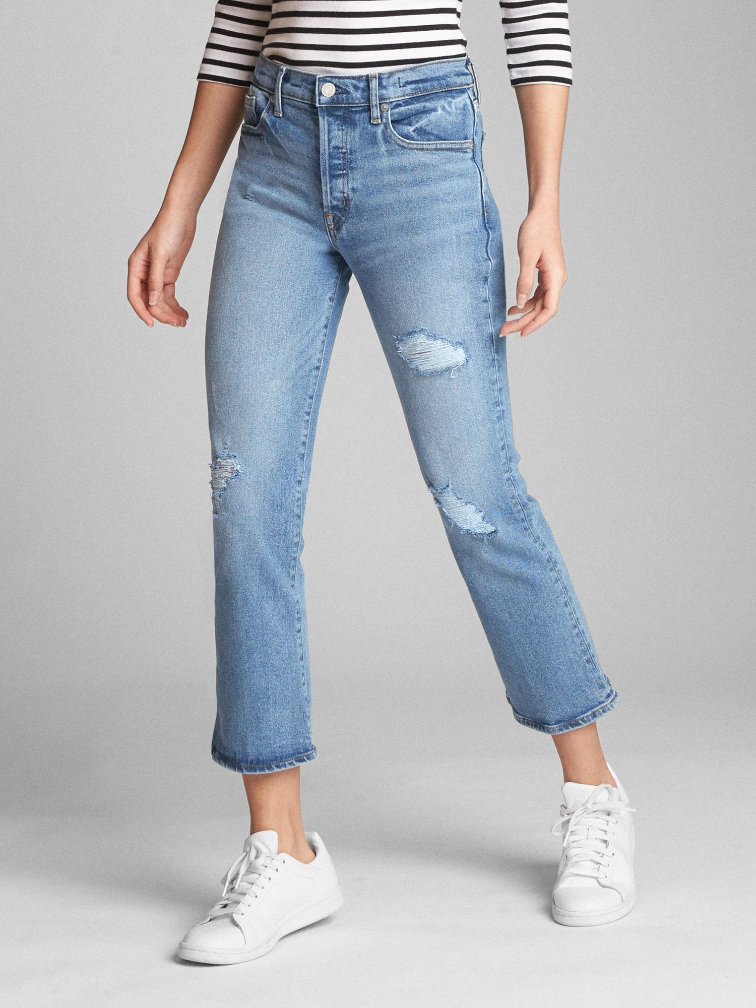 gap crop kick jeans