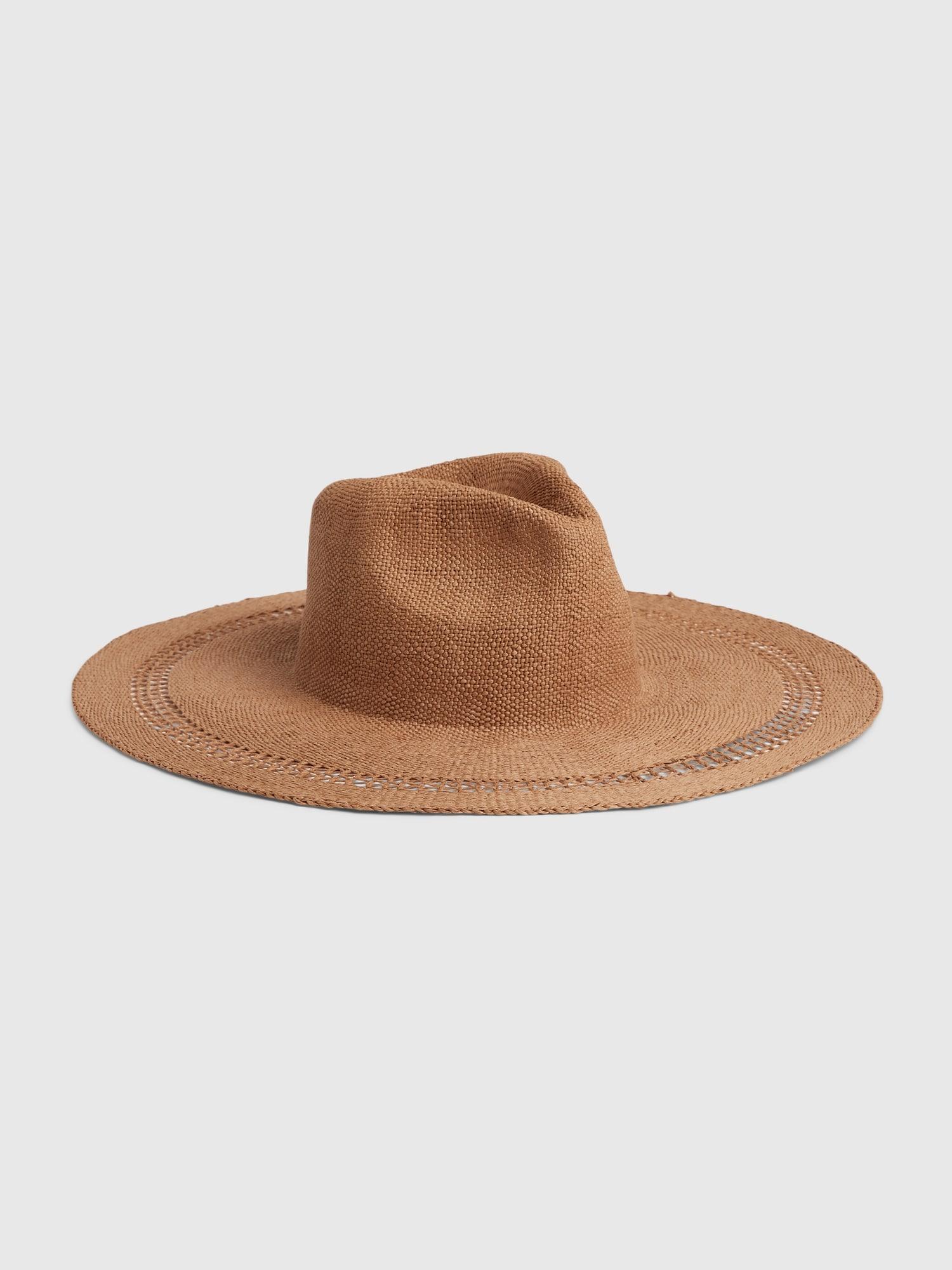 Gap Wide Brim Straw Hat in Chestnut 