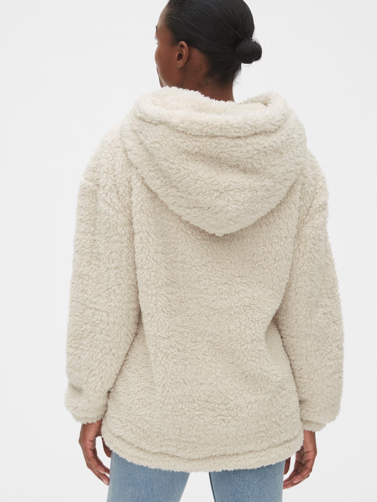 ivory sherpa pullover