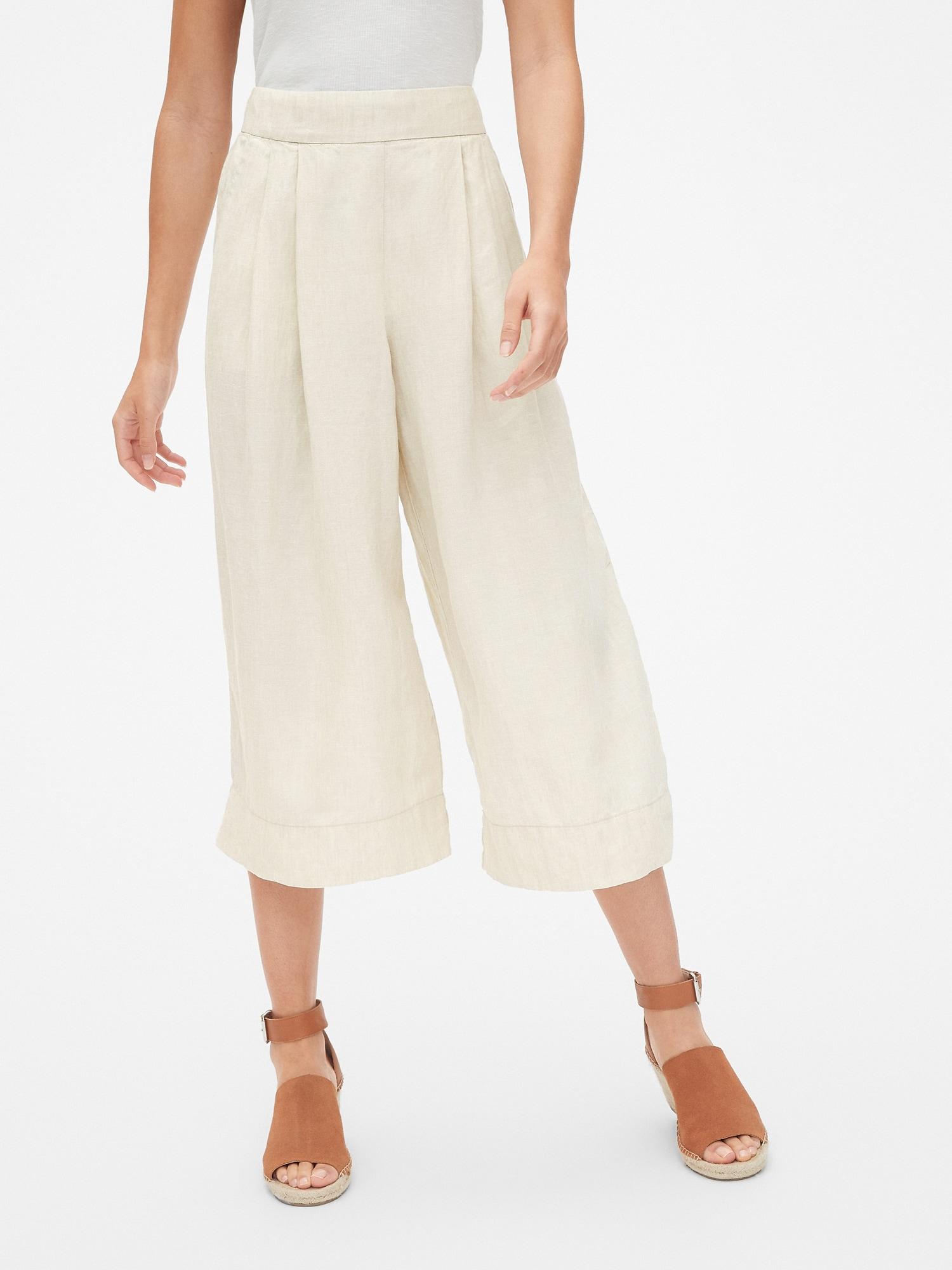 gap linen wide leg pants - Shop The 